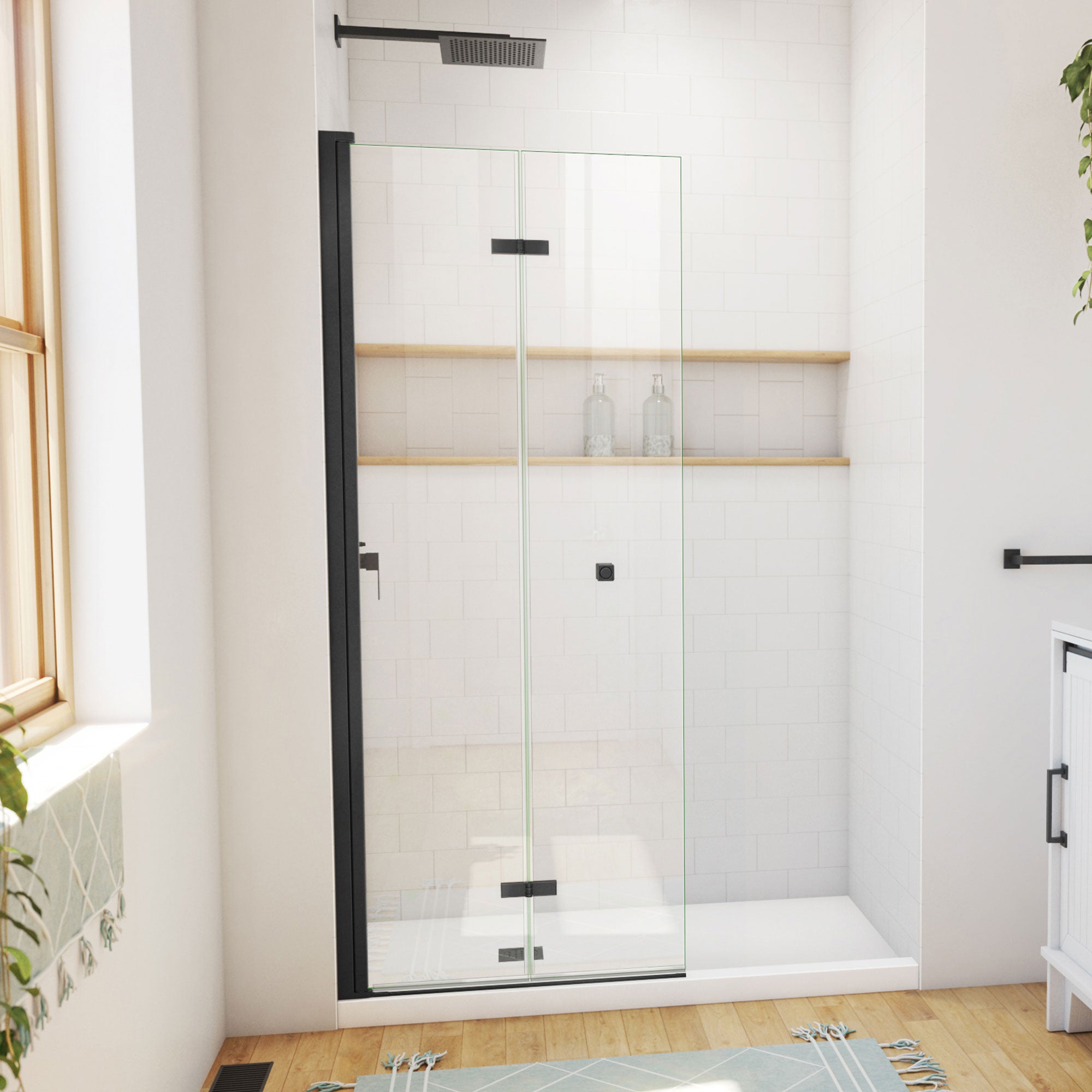DreamLine Aqua-Q Fold 29 1/2 inch W x 72 inch H Frameless Bi-fold Shower Door