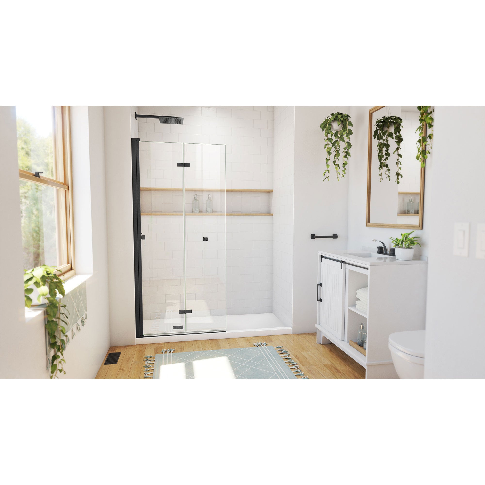 DreamLine Aqua-Q Fold 33 1/2 inch W x 72 inch H Frameless Bi-fold Shower Door