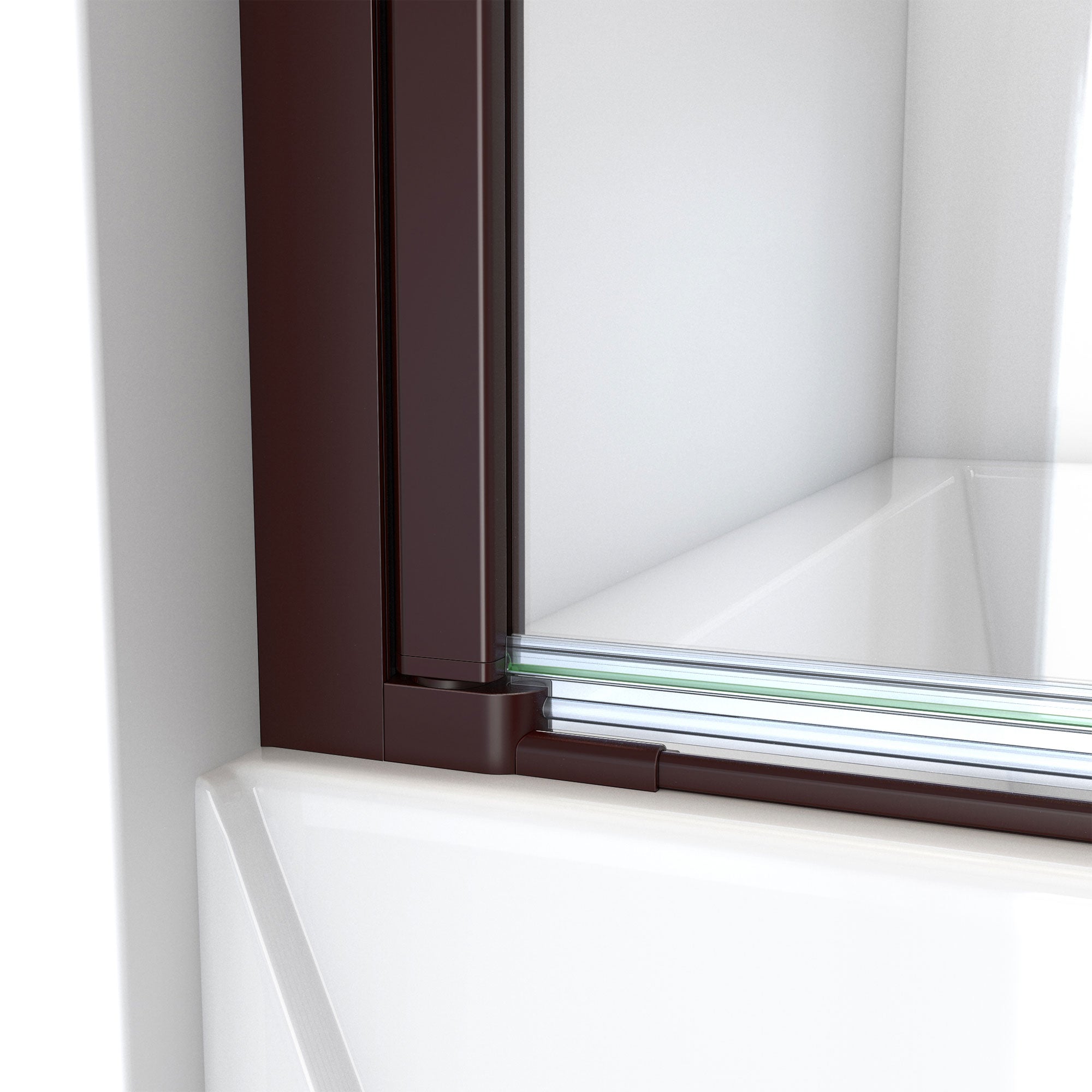 DreamLine Aqua-Q Fold 36 inch W x 58 inch H Frameless Bi-fold Tub Door