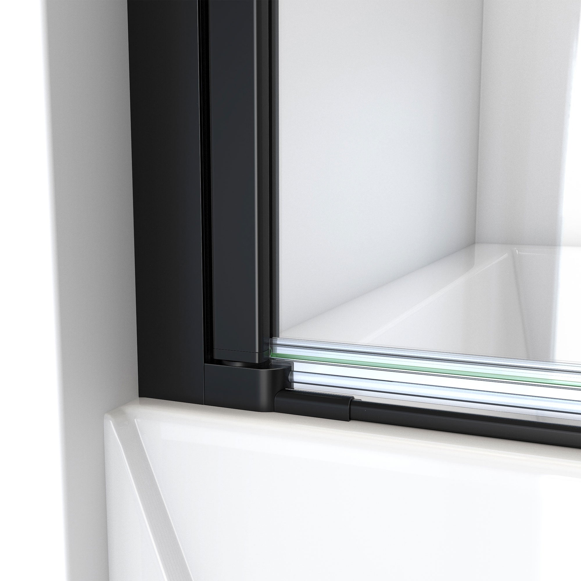DreamLine Aqua-Q Fold 36 inch W x 58 inch H Frameless Bi-fold Tub Door