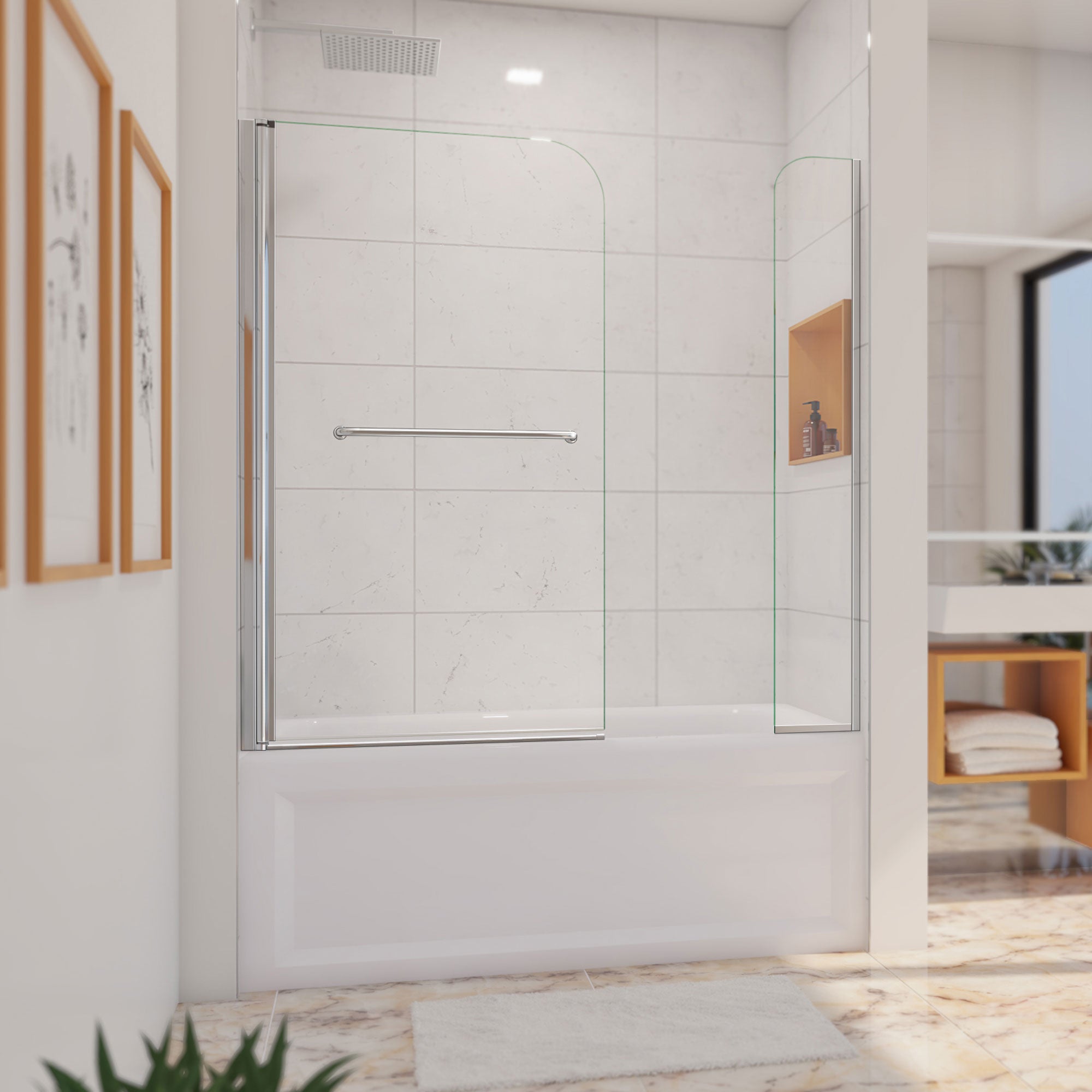 DreamLine Aqua Swing 56-60" W Swing Tub Door