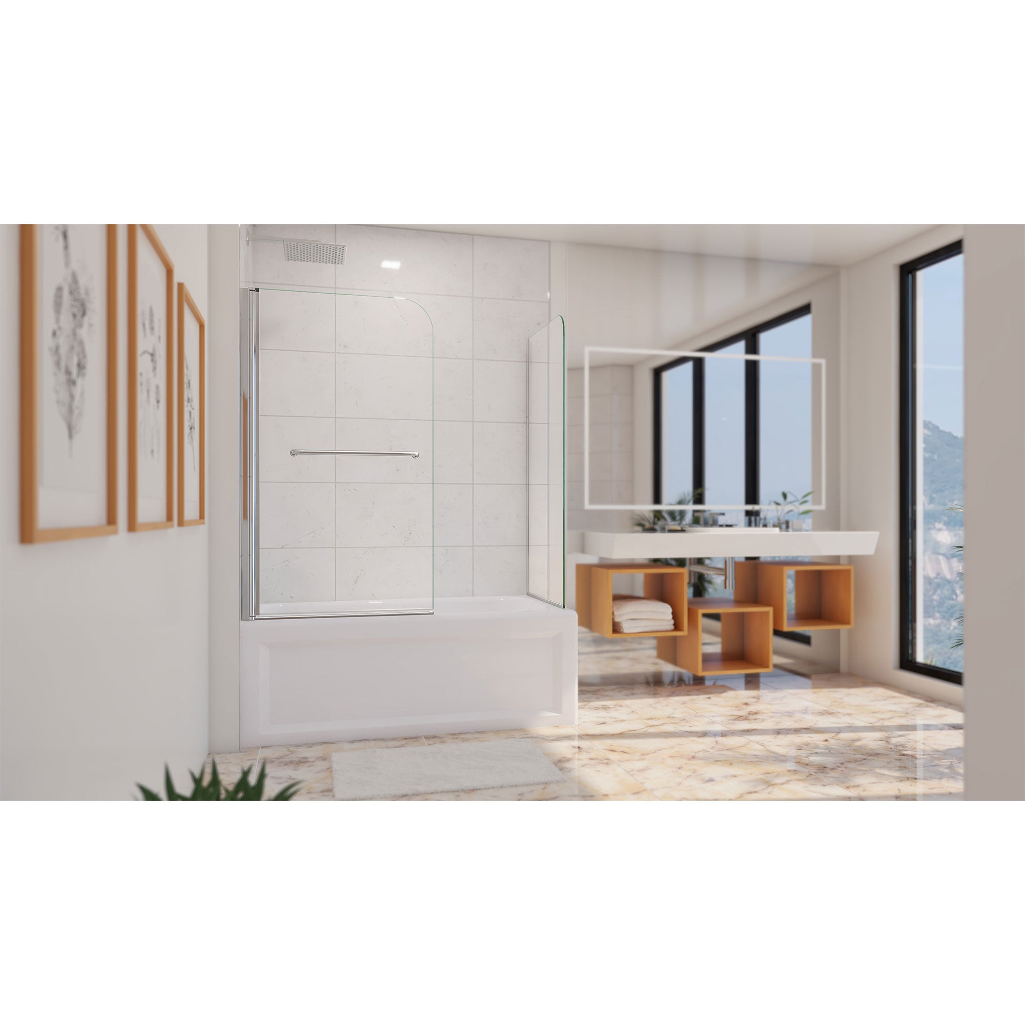 DreamLine Aqua Swing 56-60" W Swing Tub Door