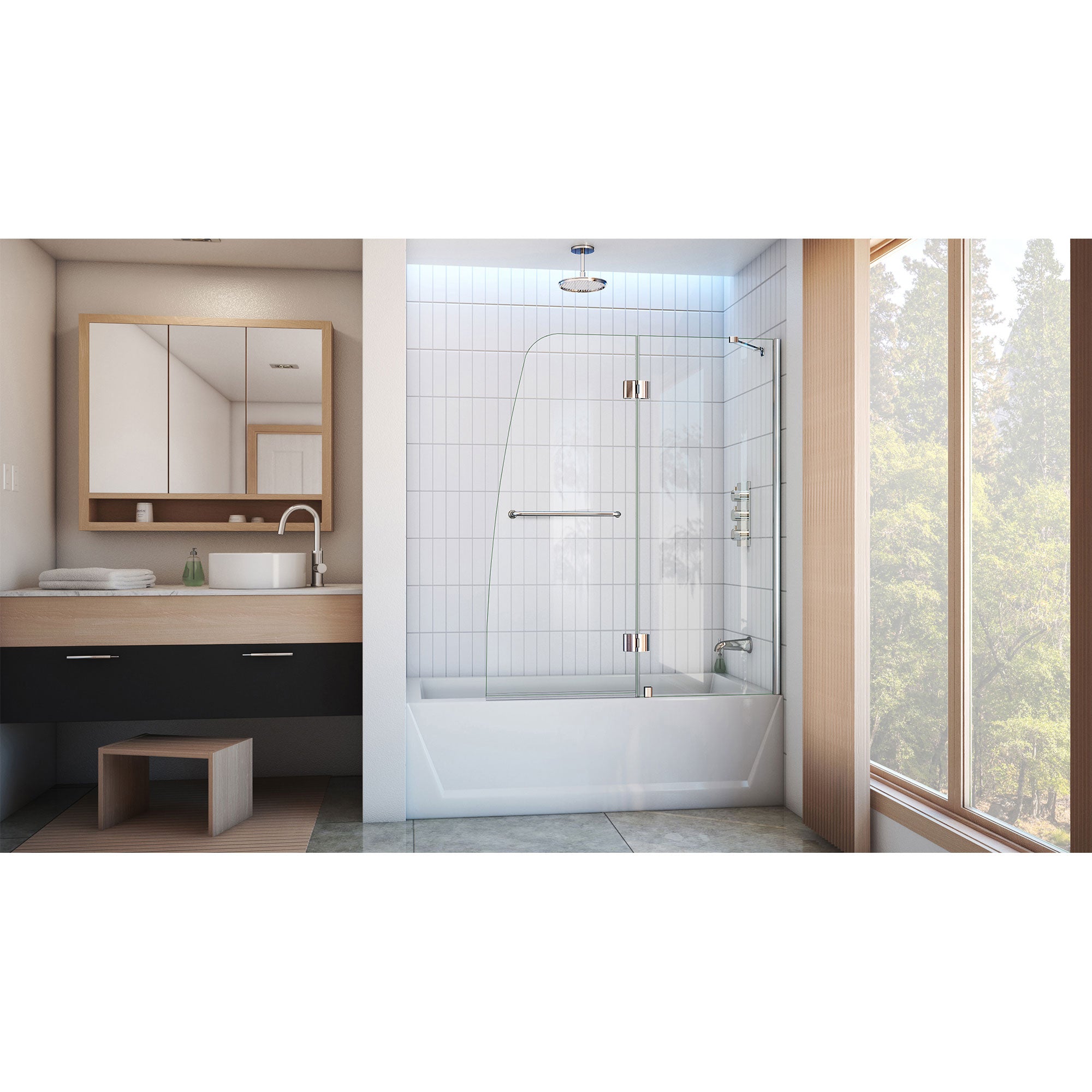 DreamLine Aqua 48-48.43" W Hinged Tub Door