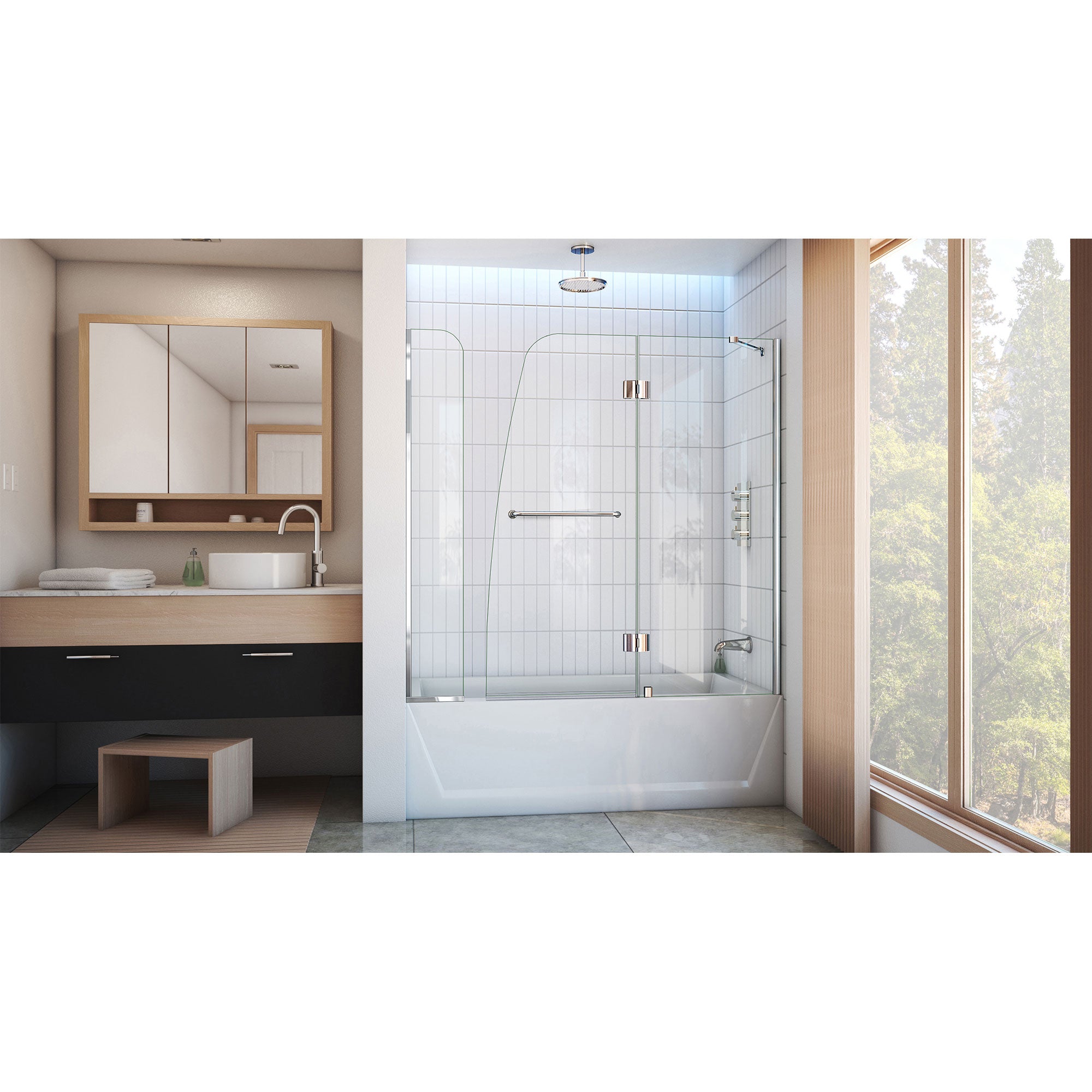 DreamLine Aqua 56-60" W Hinged Tub Door