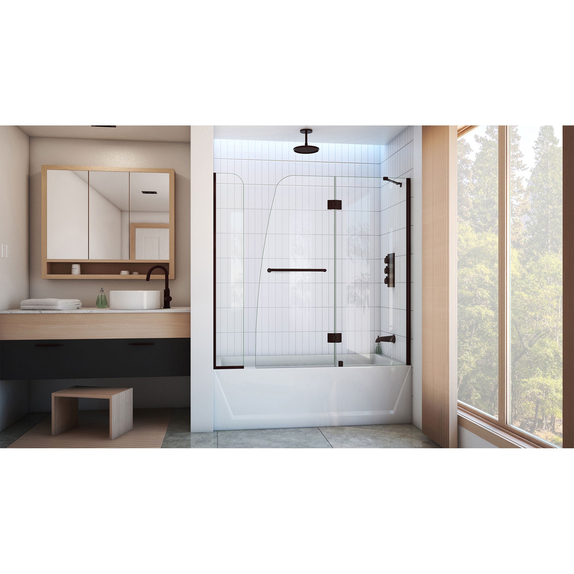 DreamLine Aqua 56-60" W Hinged Tub Door