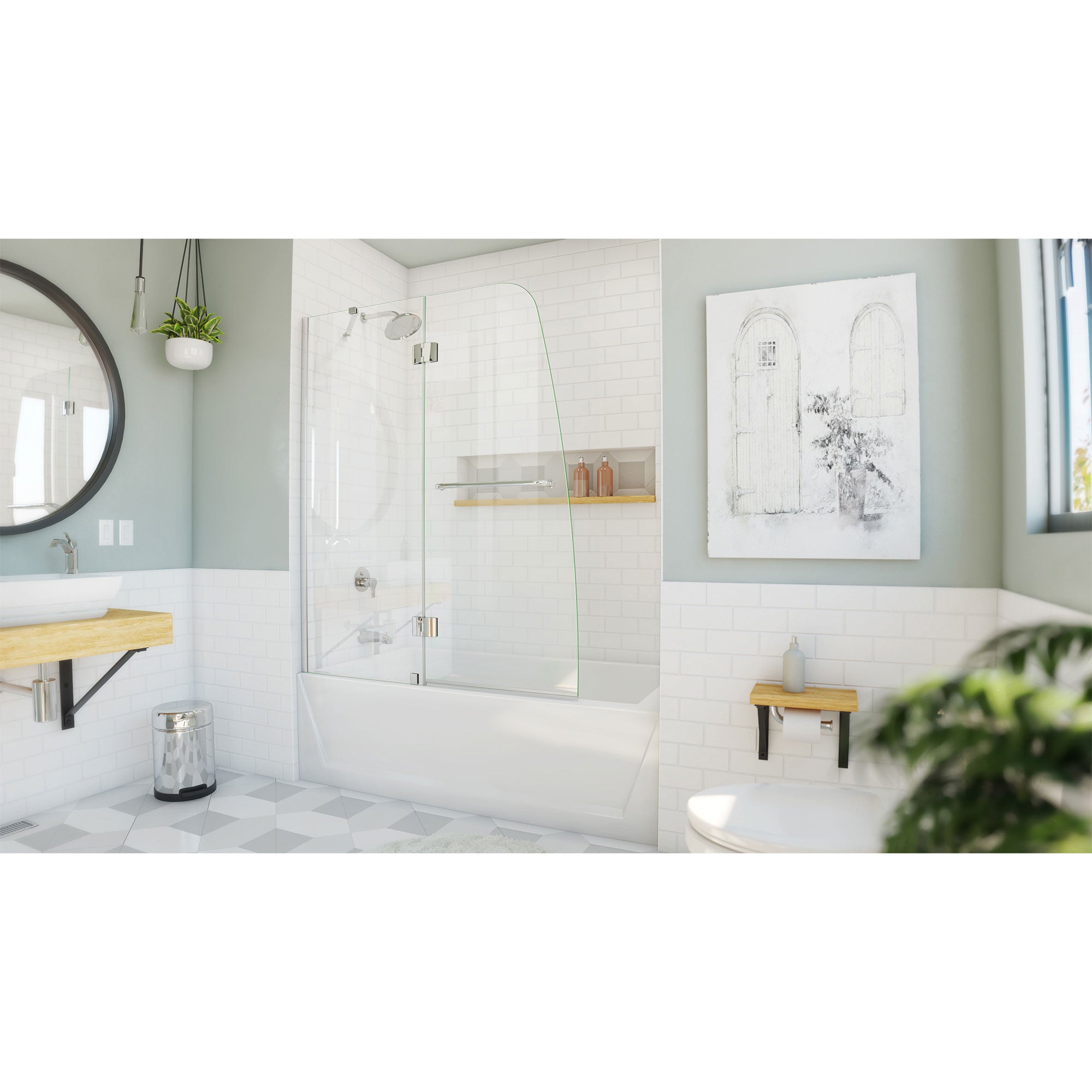 DreamLine Aqua 48-48.43" W Hinged Tub Door