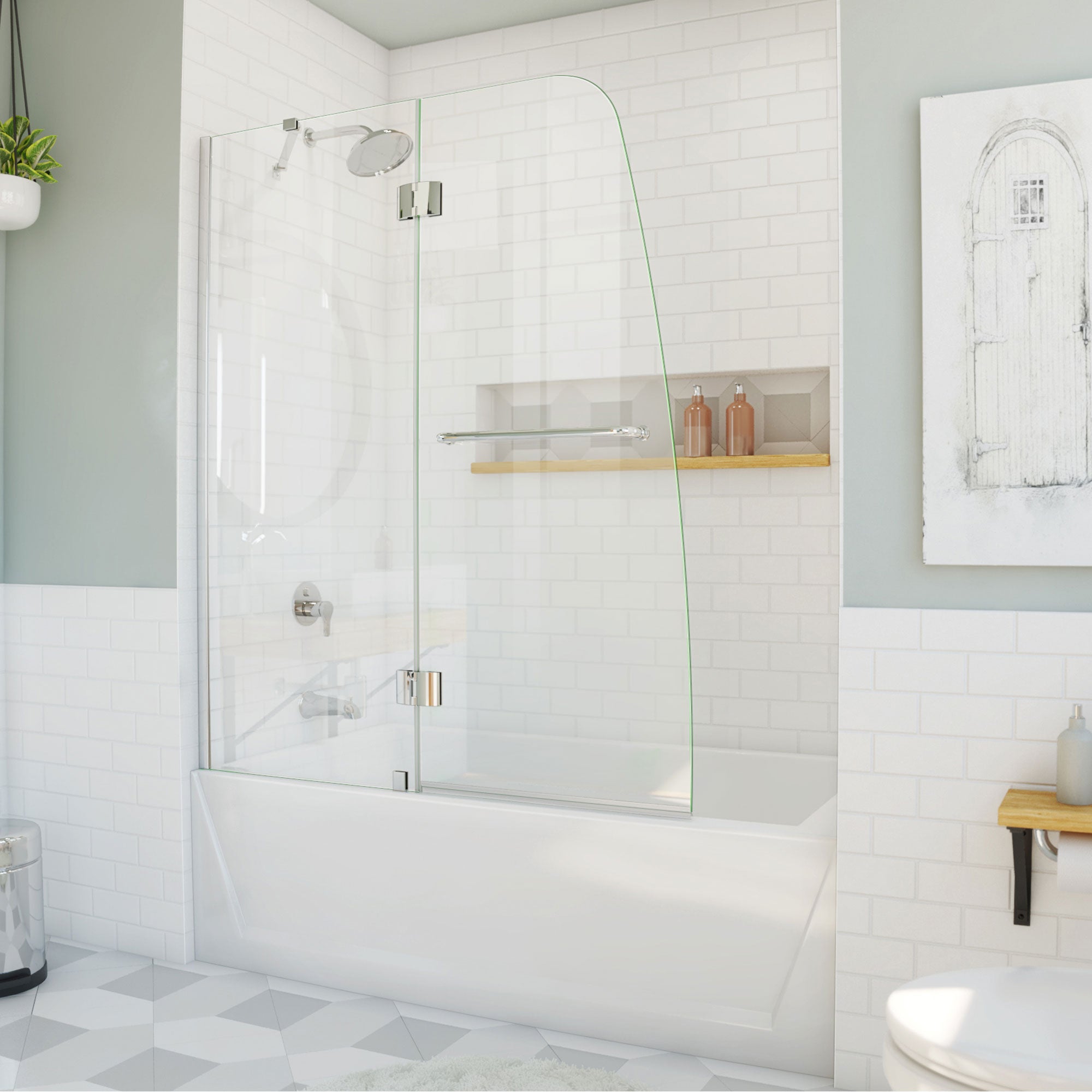 DreamLine Aqua 48-48.43" W Hinged Tub Door
