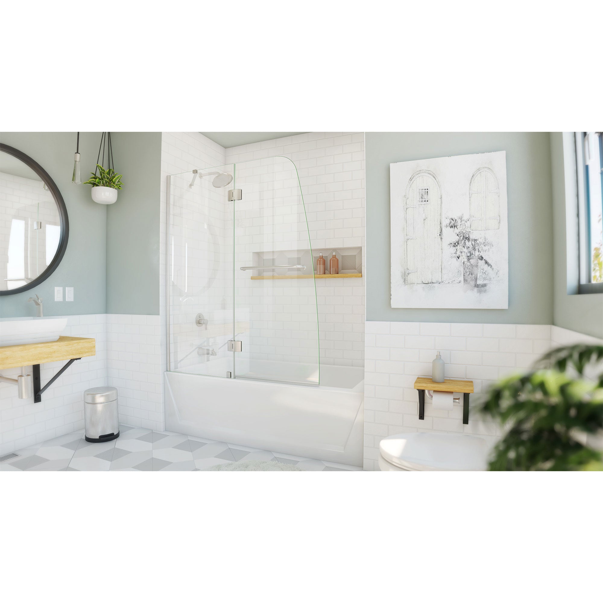 DreamLine Aqua 48-48.43" W Hinged Tub Door
