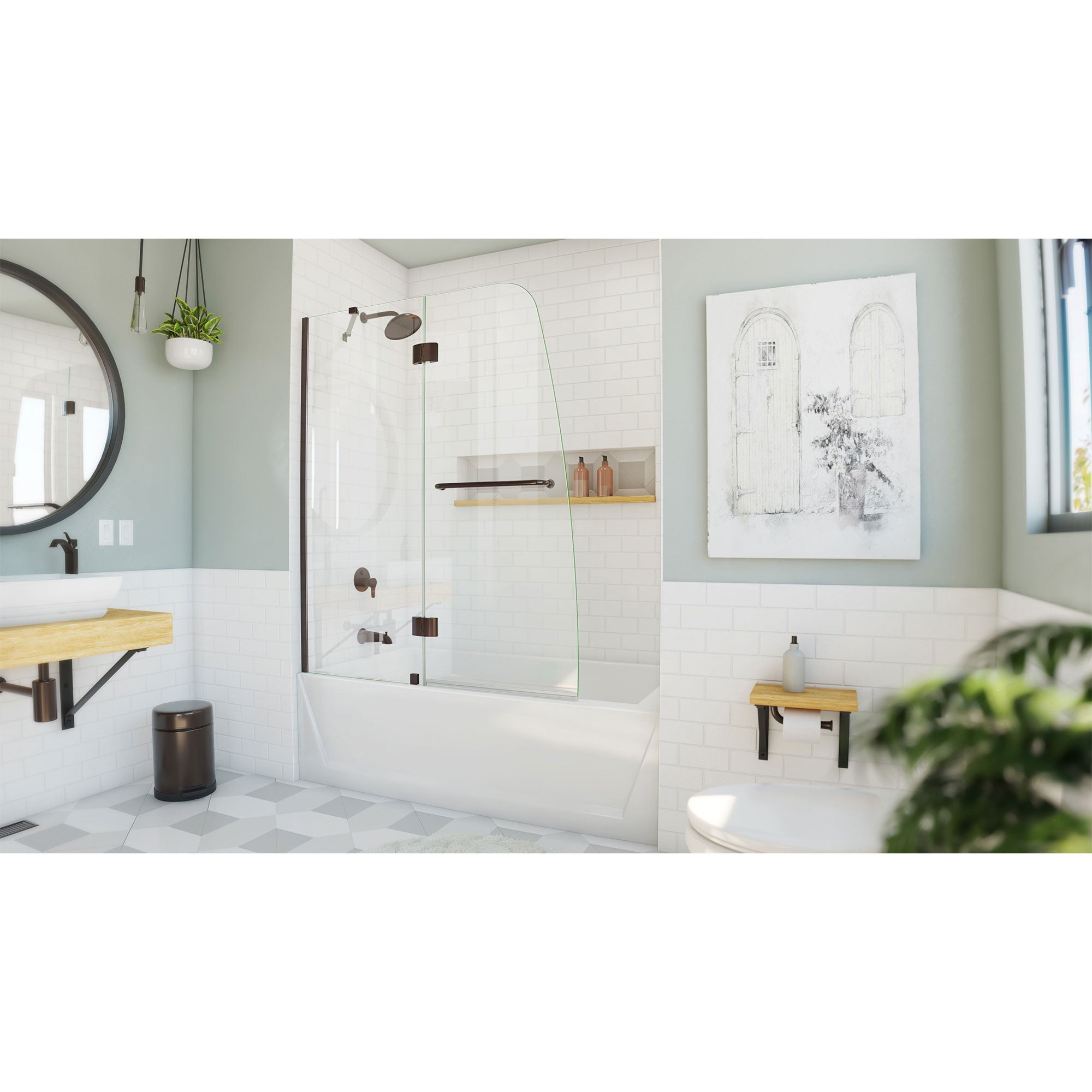 DreamLine Aqua 48-48.43" W Hinged Tub Door