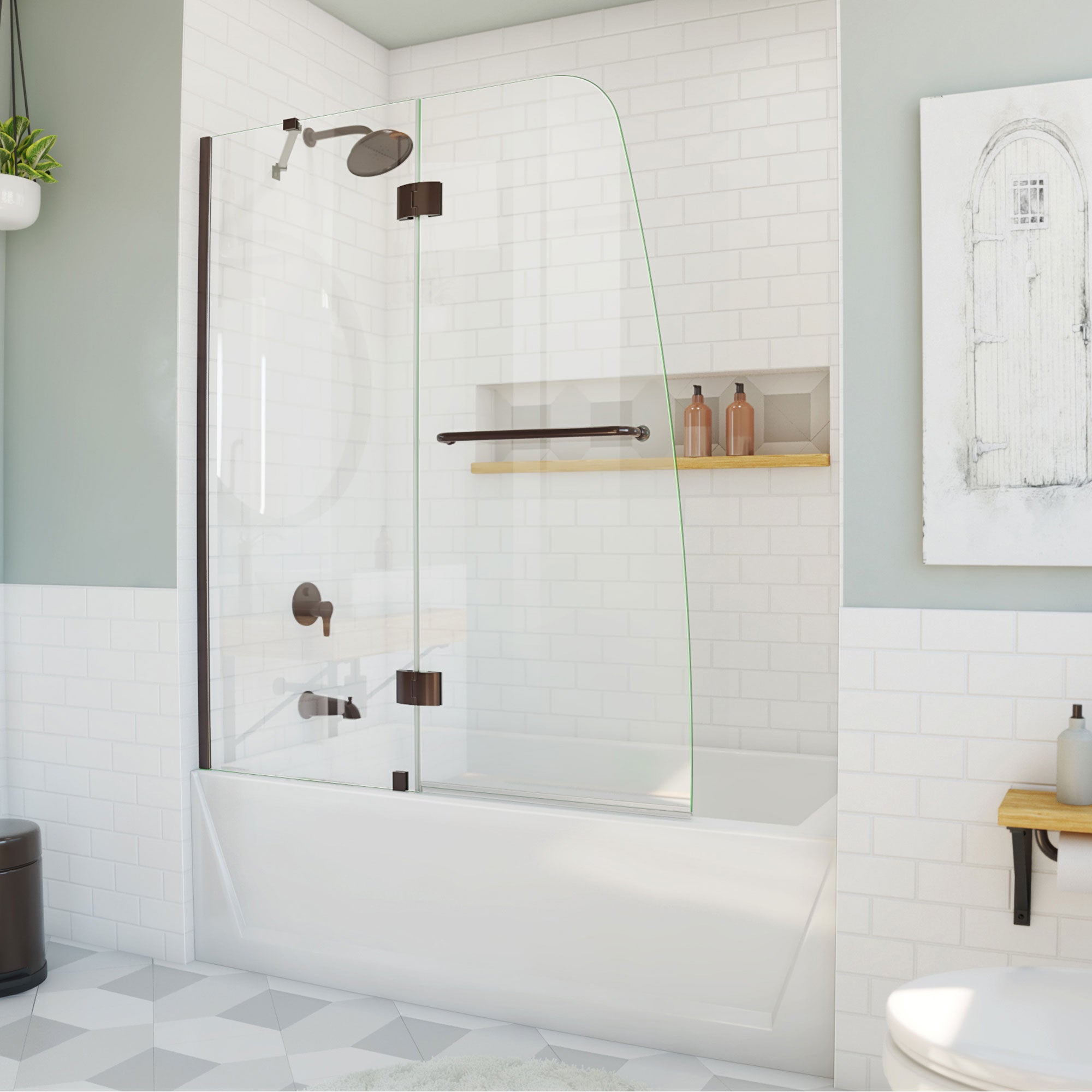DreamLine Aqua 48-48.43" W Hinged Tub Door