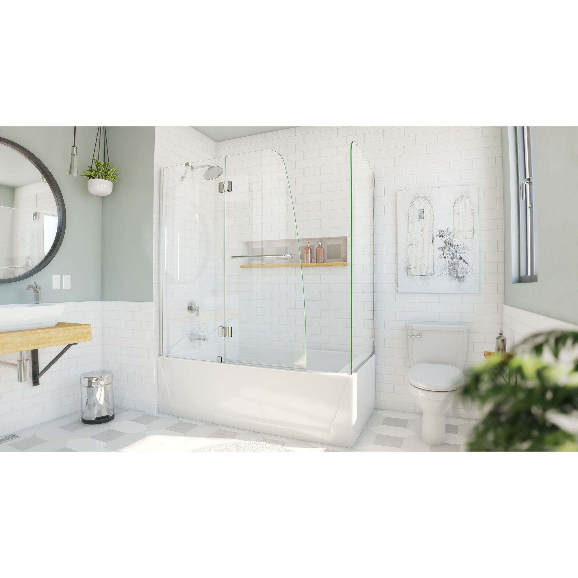 DreamLine Aqua 56-60" W Hinged Tub Door