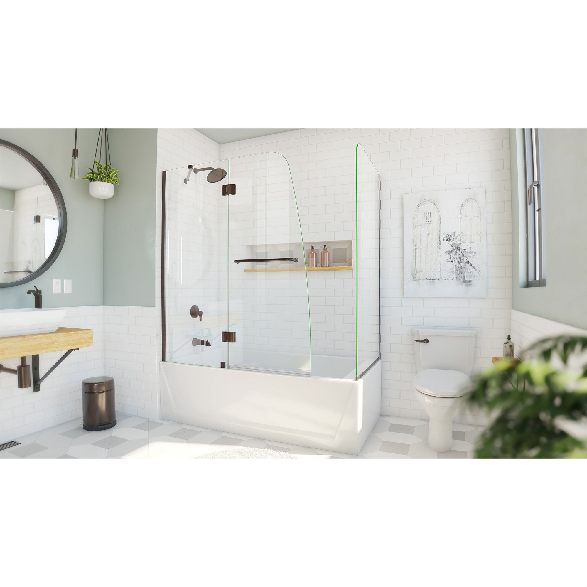 DreamLine Aqua 56-60" W Hinged Tub Door