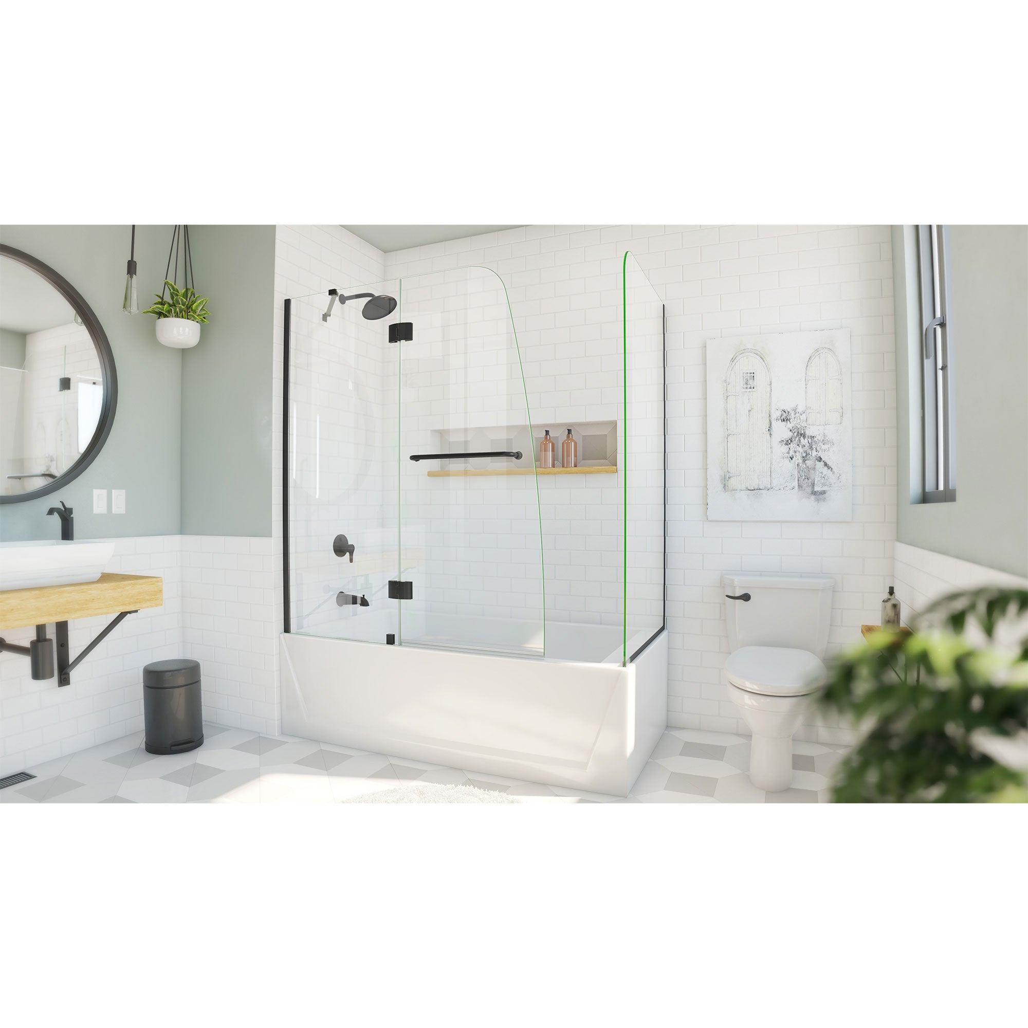 DreamLine Aqua 56-60" W Hinged Tub Door