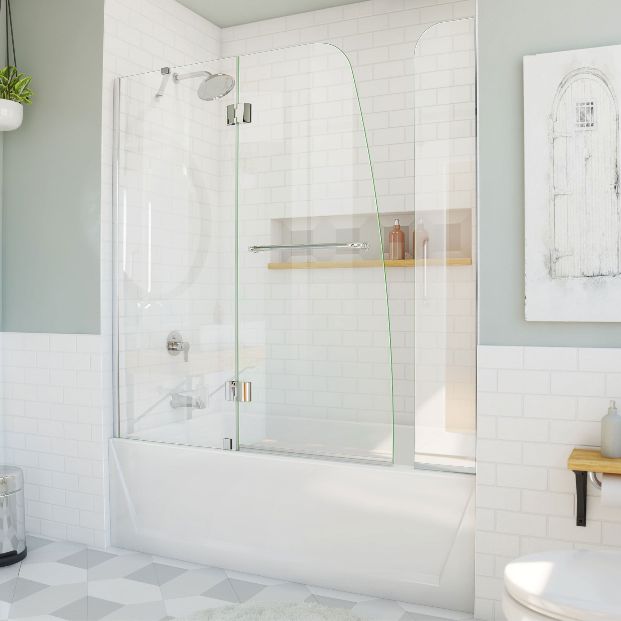 DreamLine Aqua 56-60" W Hinged Tub Door