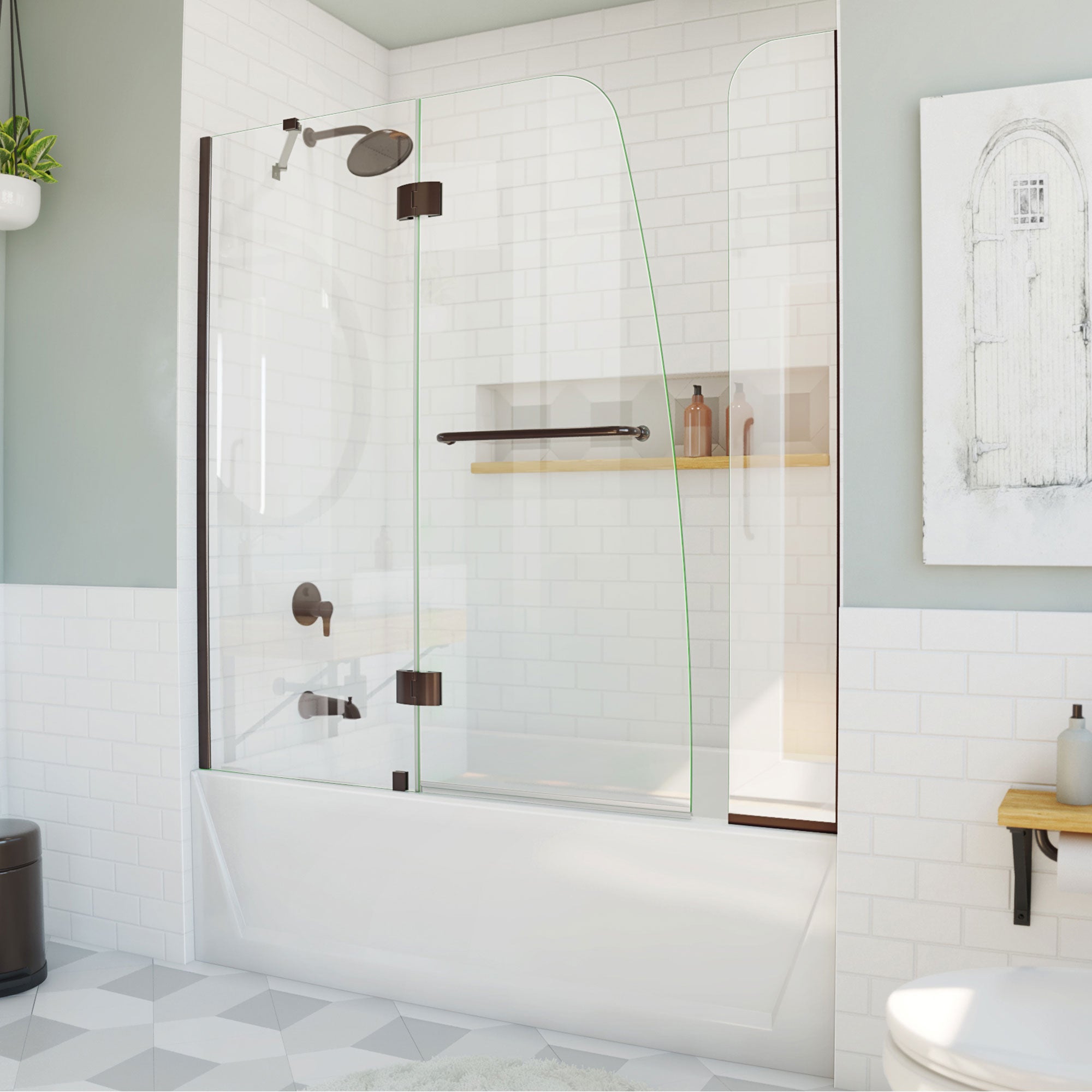 DreamLine Aqua 56-60" W Hinged Tub Door