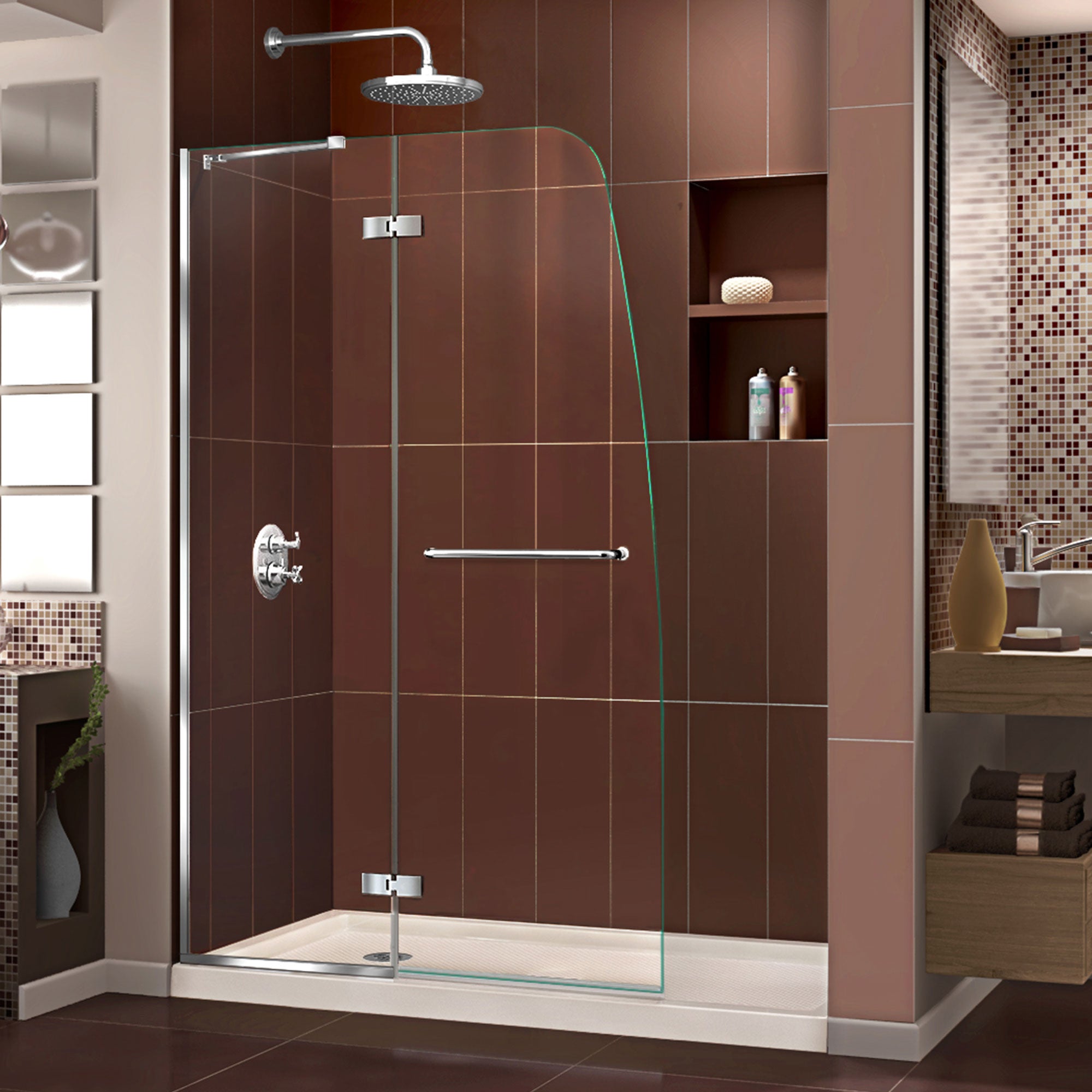 DreamLine Aqua Ultra 60" W Shower Door and Base