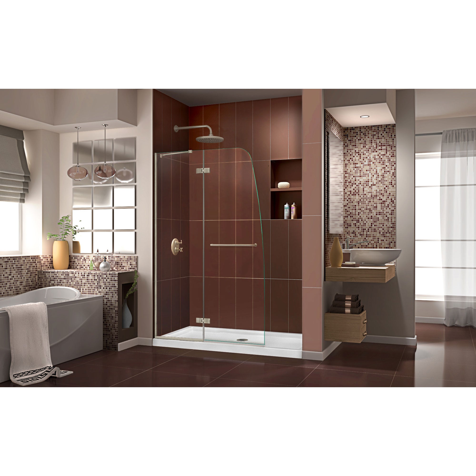 DreamLine Aqua Ultra 60" W Shower Door and Base