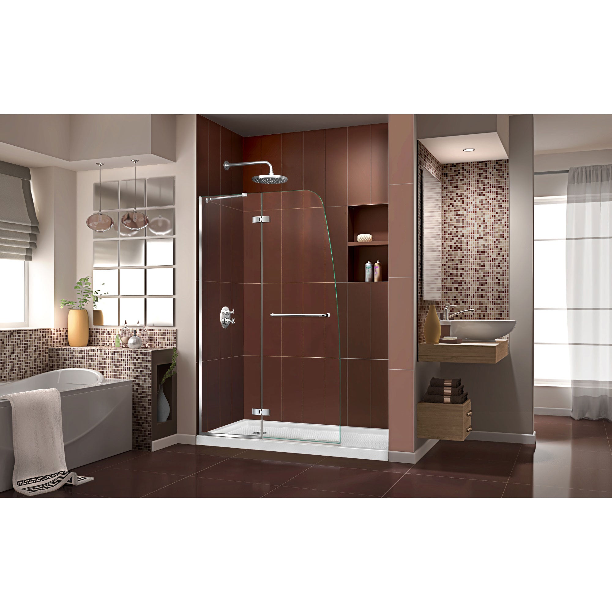 DreamLine Aqua Ultra 60" W Shower Door and Base