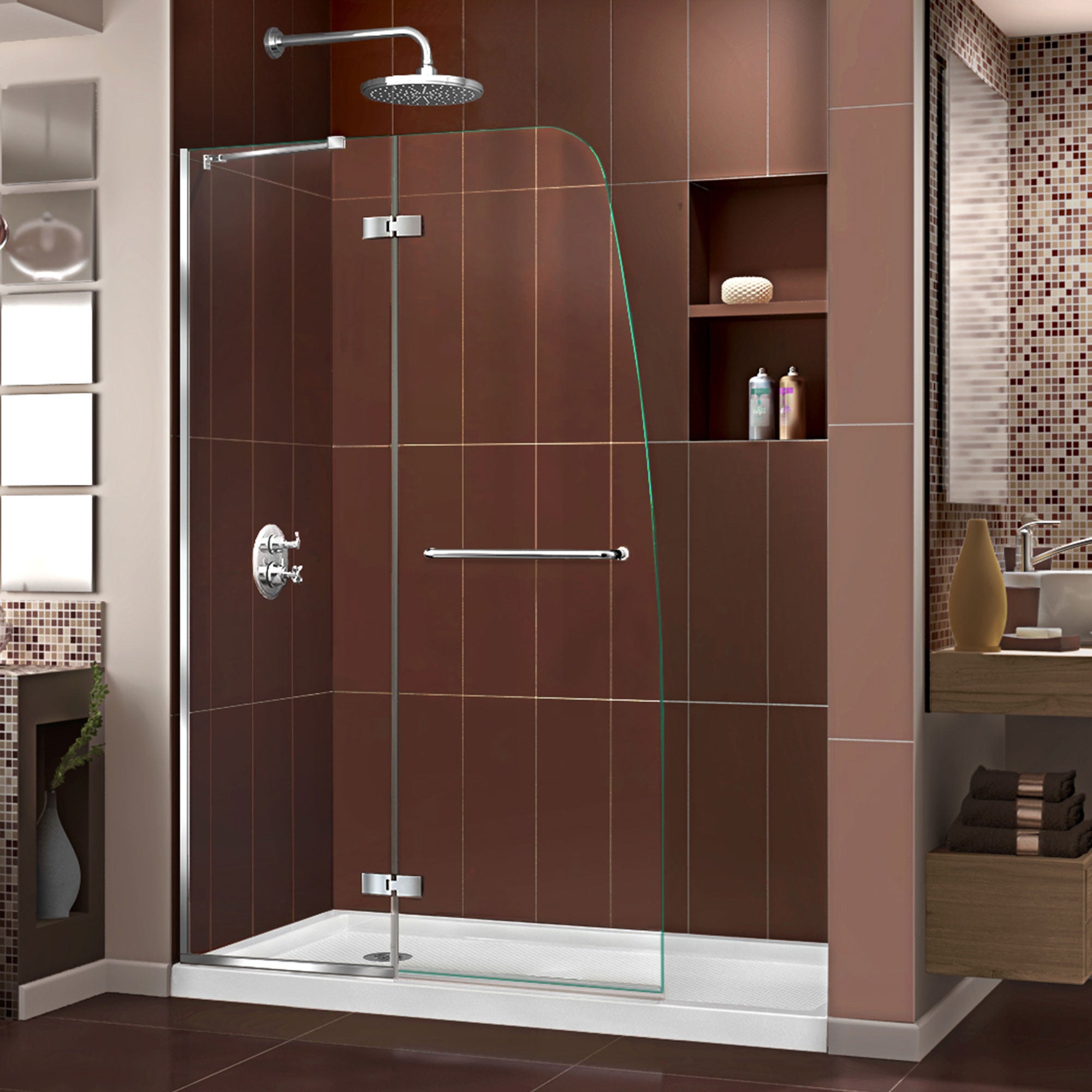 DreamLine Aqua Ultra 60" W Shower Door and Base