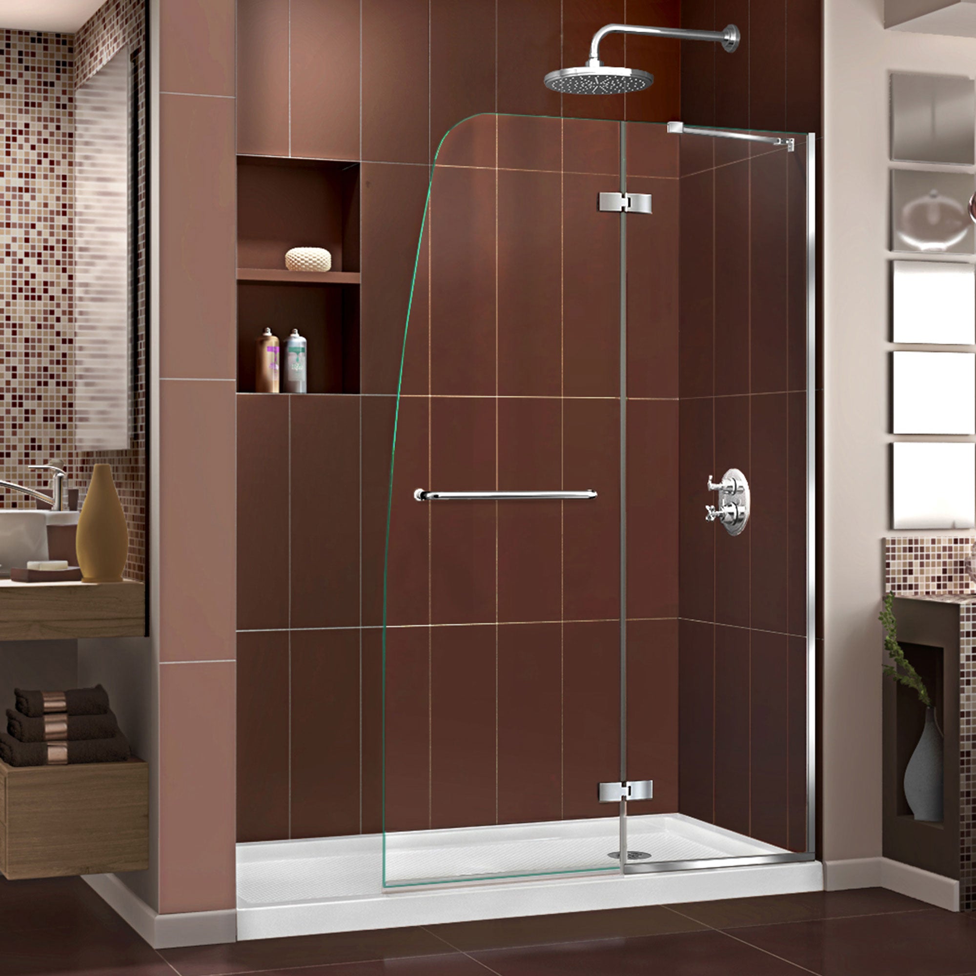 DreamLine Aqua Ultra 60" W Shower Door and Base