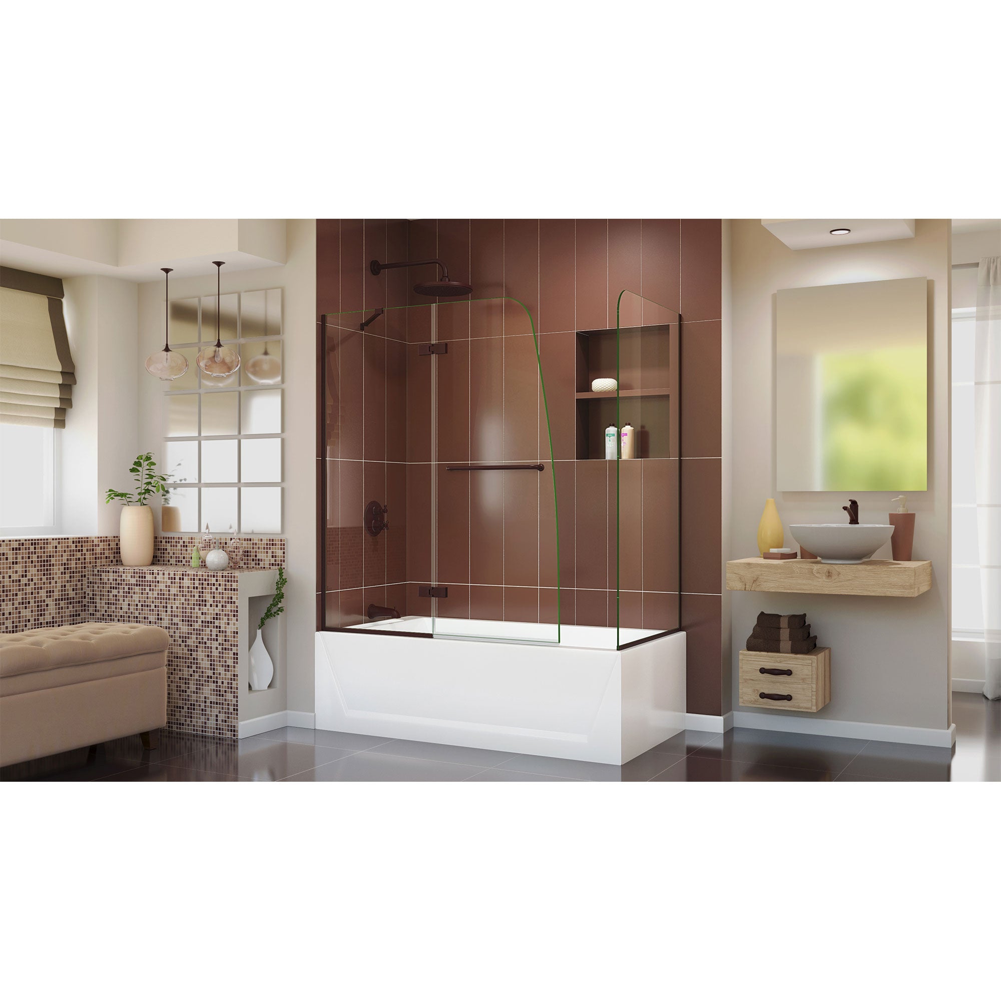 DreamLine Aqua Ultra 57-60 in. W x 58 in. H Tub Door