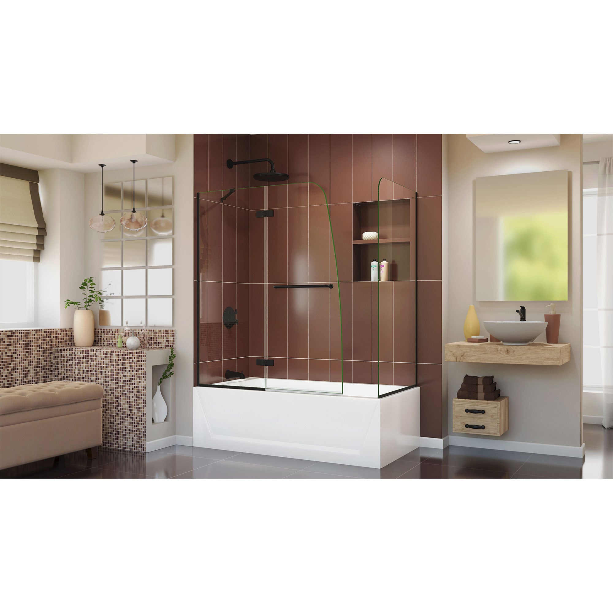 DreamLine Aqua Ultra 57-60 in. W x 58 in. H Tub Door