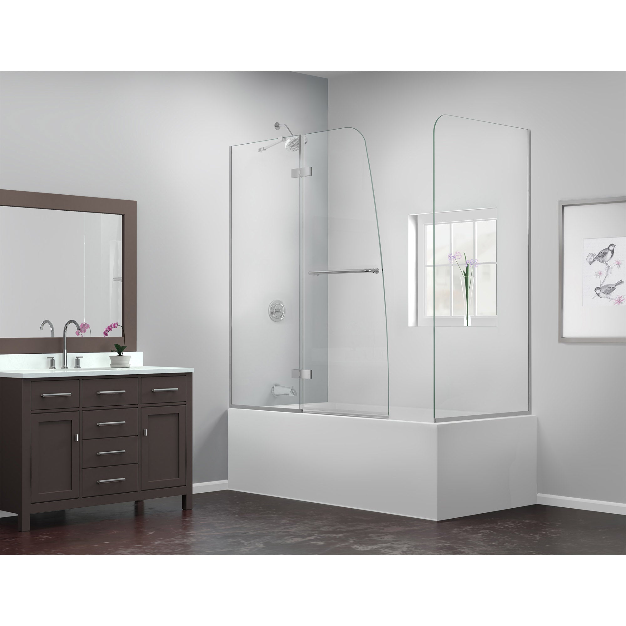 DreamLine Aqua Ultra 57-60 in. W x 58 in. H Tub Door