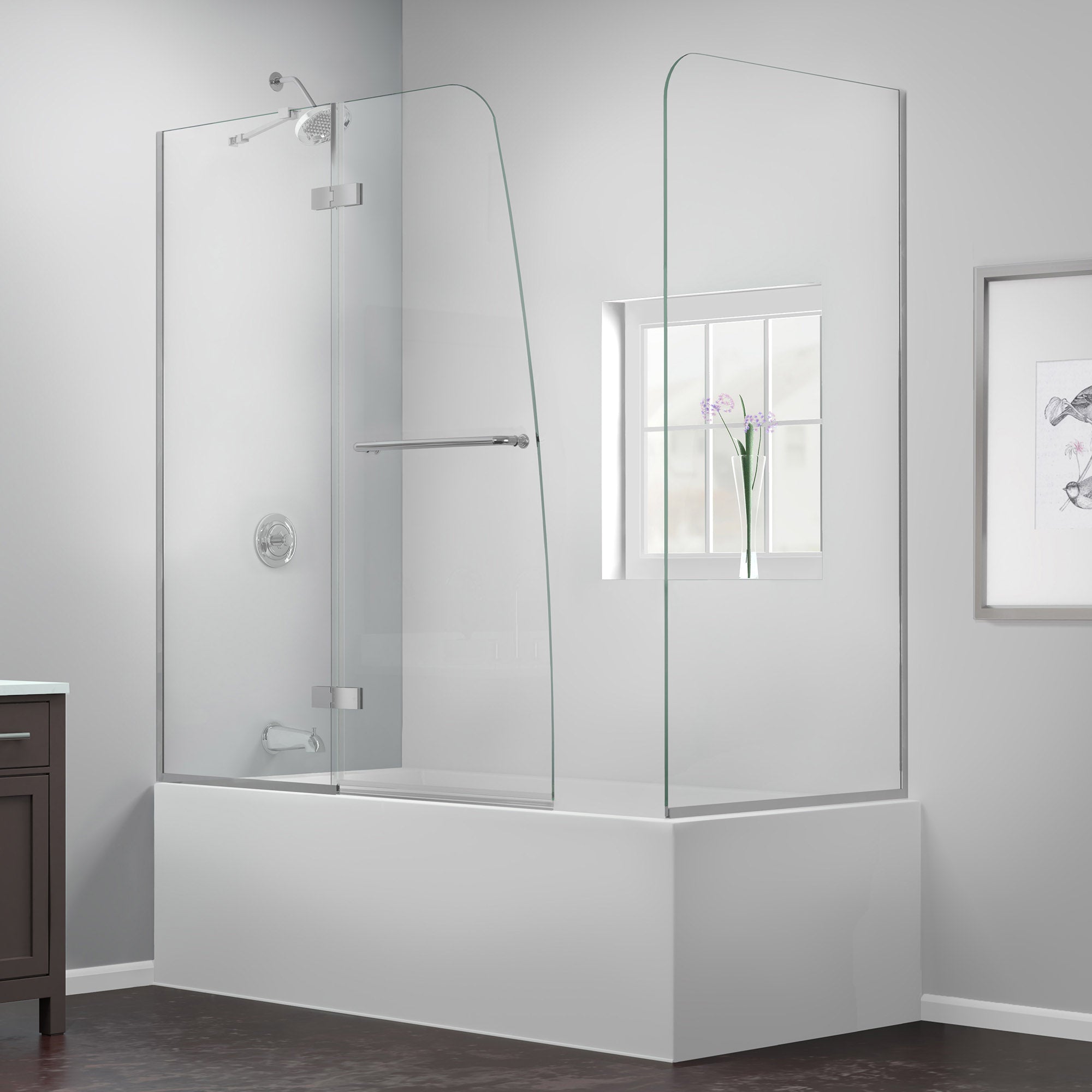 DreamLine Aqua Ultra 57-60 in. W x 58 in. H Tub Door