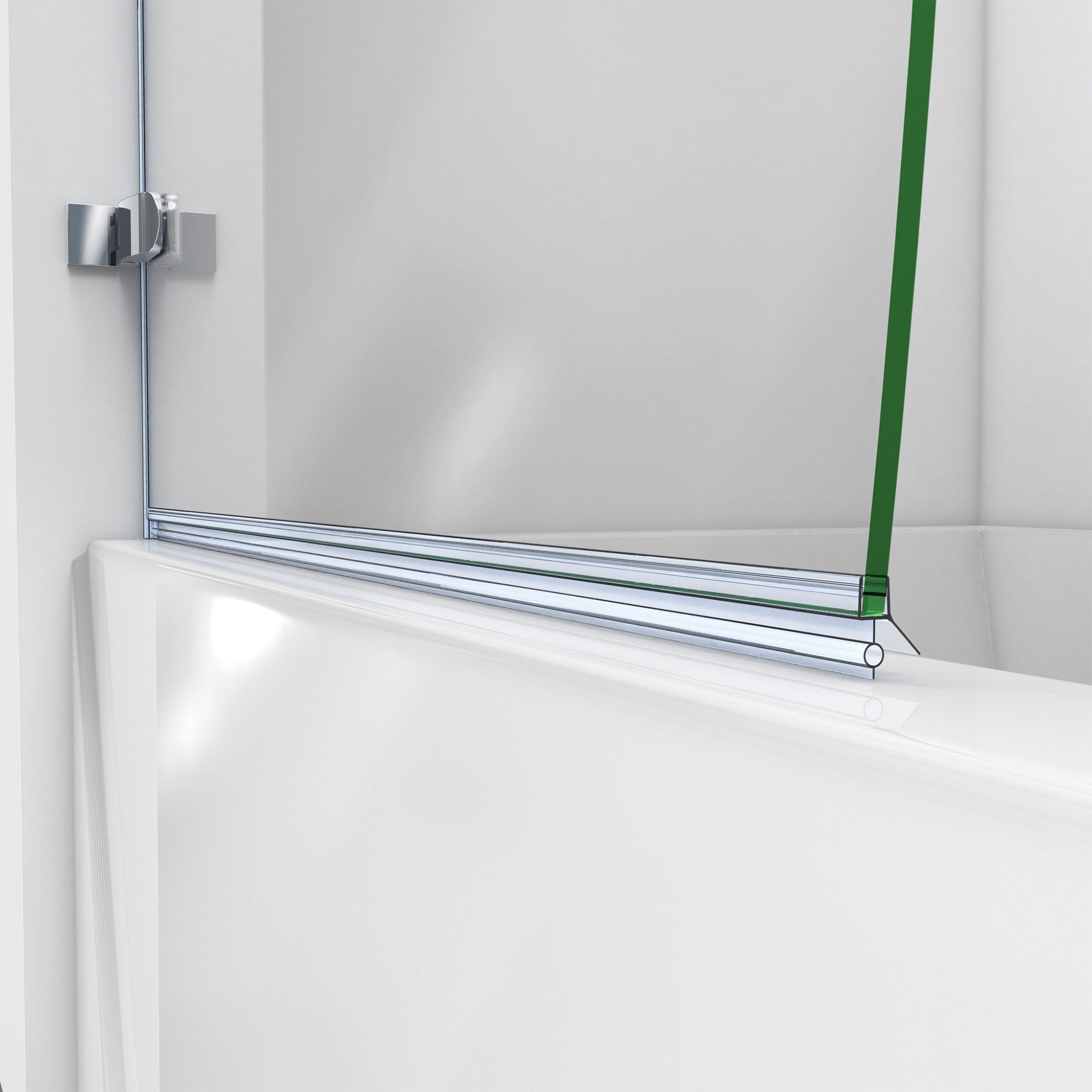 DreamLine Aqua Uno 56-60" W Hinged Tub Door