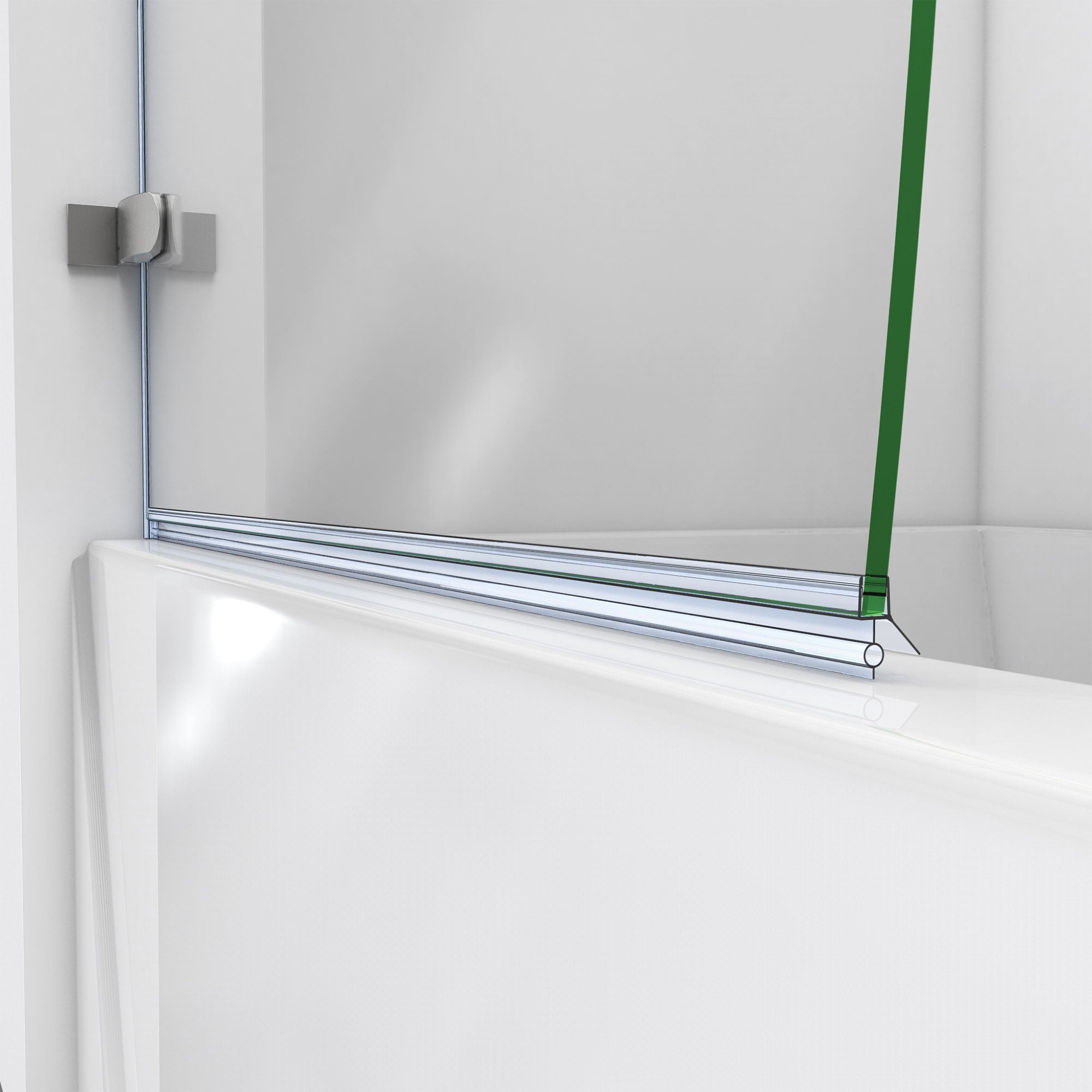 DreamLine Aqua Uno 56-60" W Hinged Tub Door