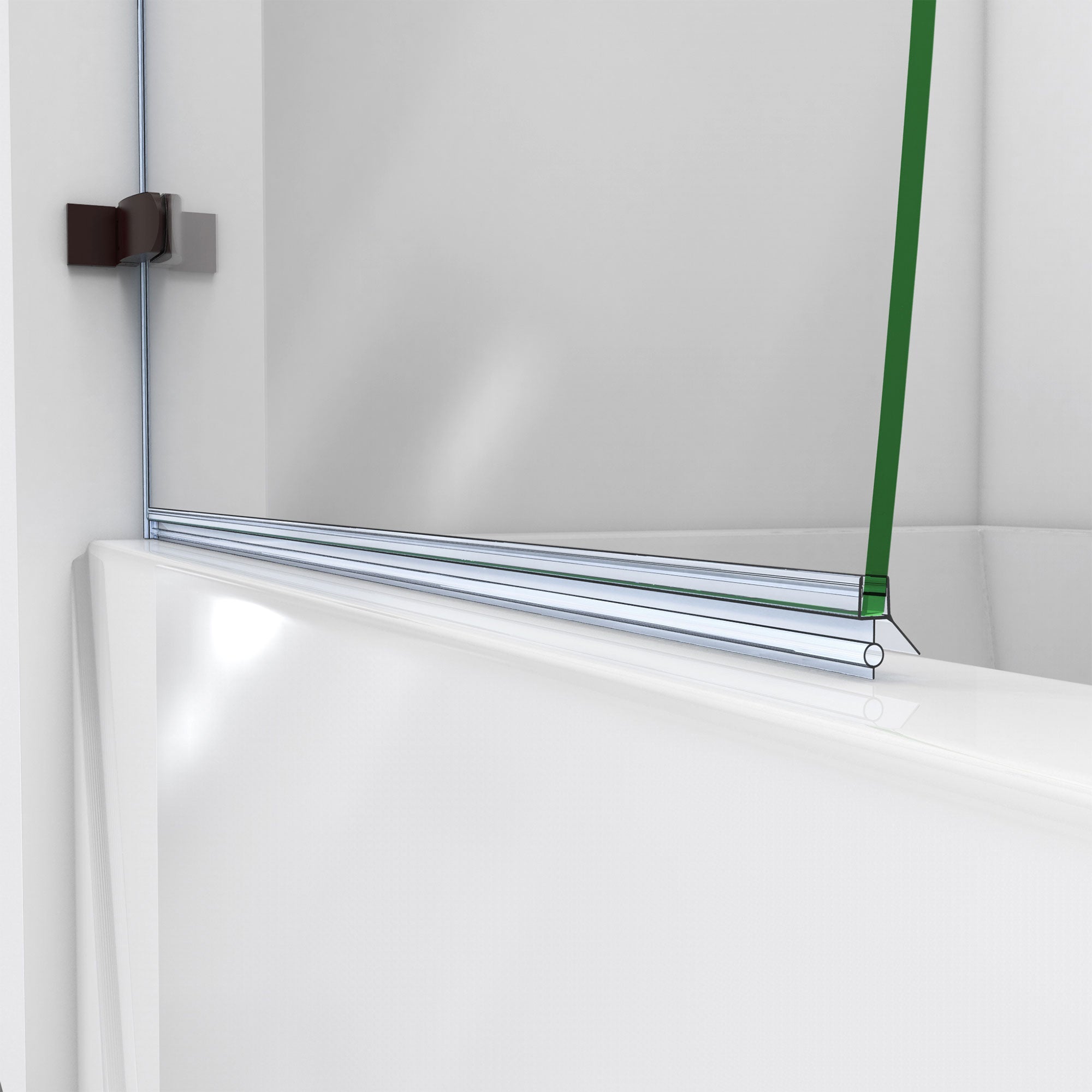 DreamLine Aqua Uno 56-60" W Hinged Tub Door