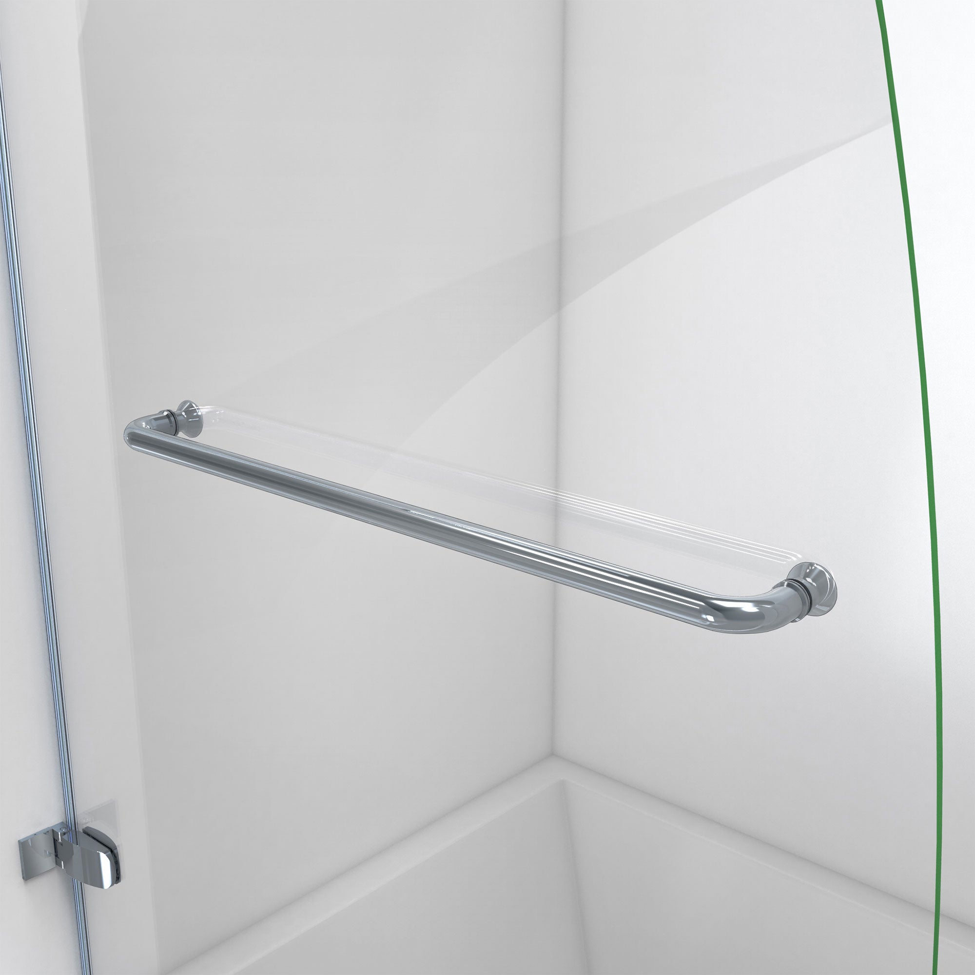DreamLine Aqua Uno 34 5/16 inch W x 58 inch H Frameless Hinged Tub Door