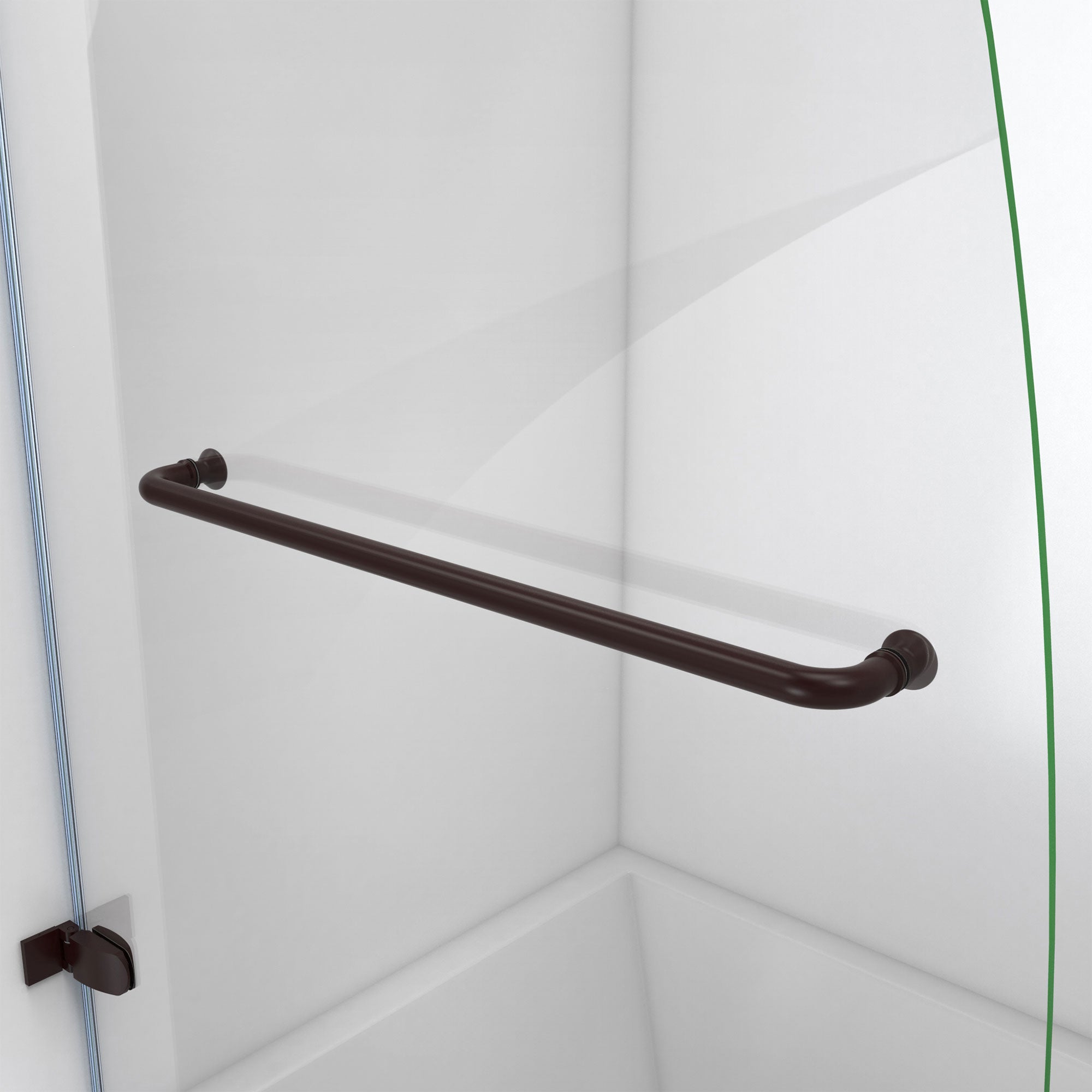 DreamLine Aqua Uno 56 - 60 inch W x 30 inch D x 58 inch H Frameless Hinged Tub Door with Return Panel