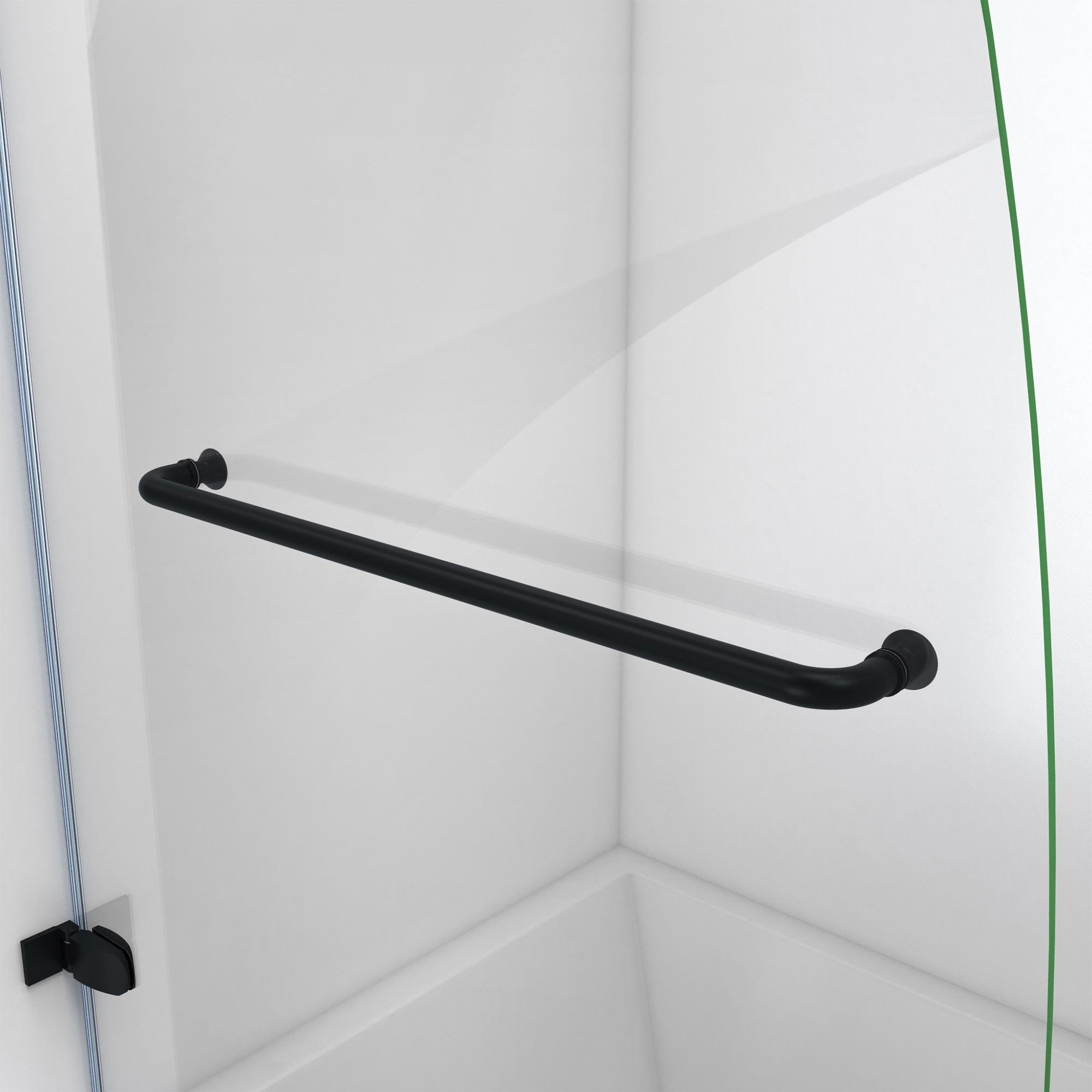 DreamLine Aqua Uno 56 - 60 inch W x 30 inch D x 58 inch H Frameless Hinged Tub Door with Return Panel