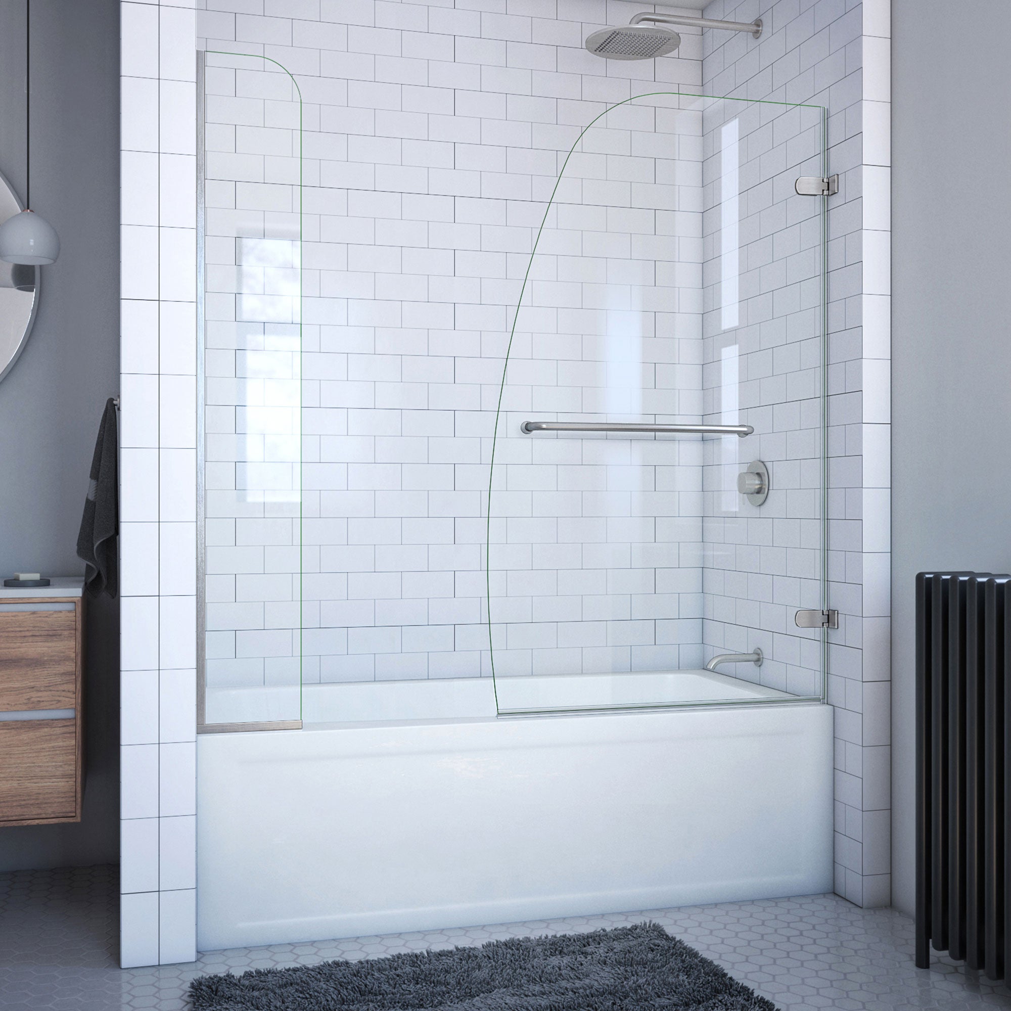 DreamLine Aqua Uno 56-60" W Hinged Tub Door