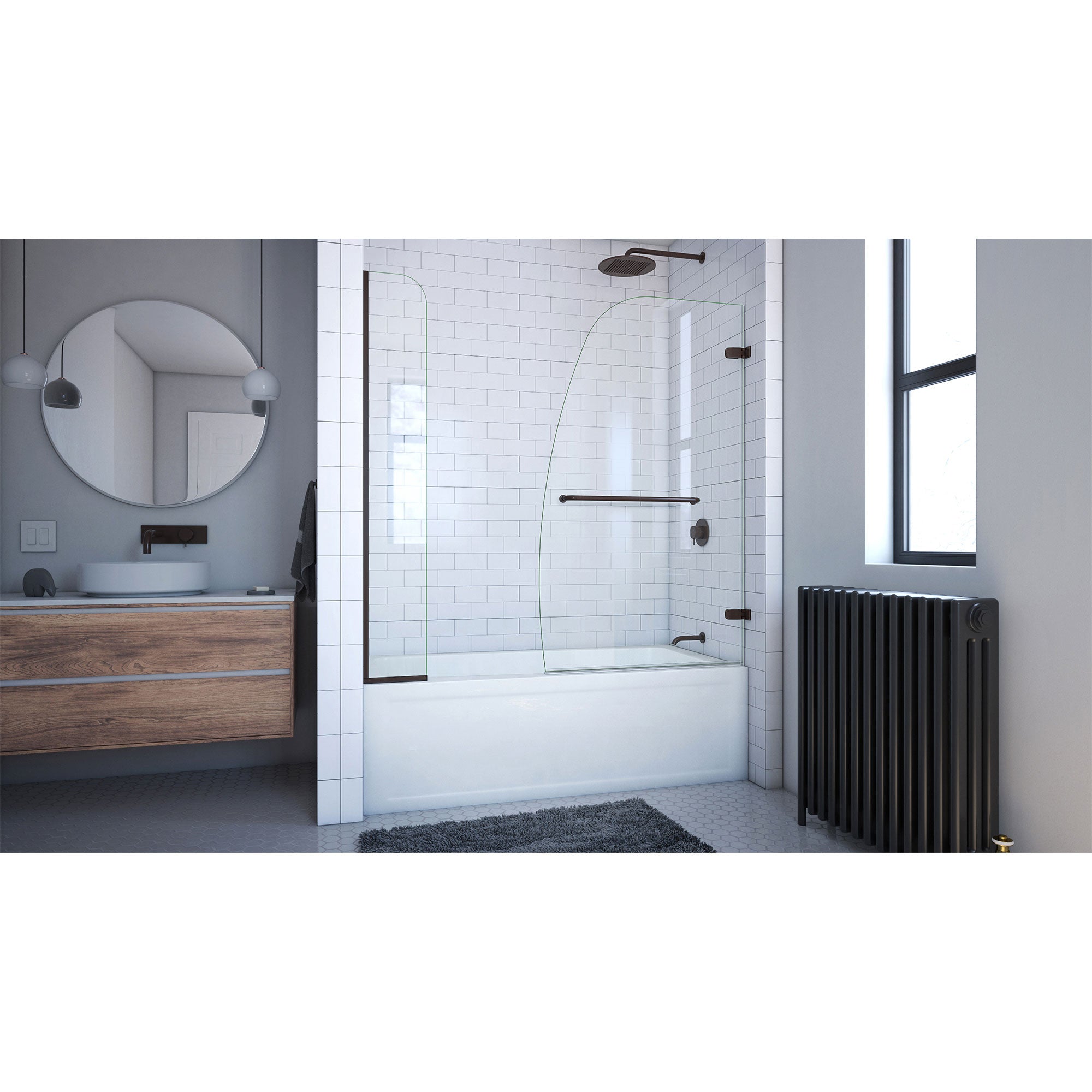 DreamLine Aqua Uno 56-60" W Hinged Tub Door