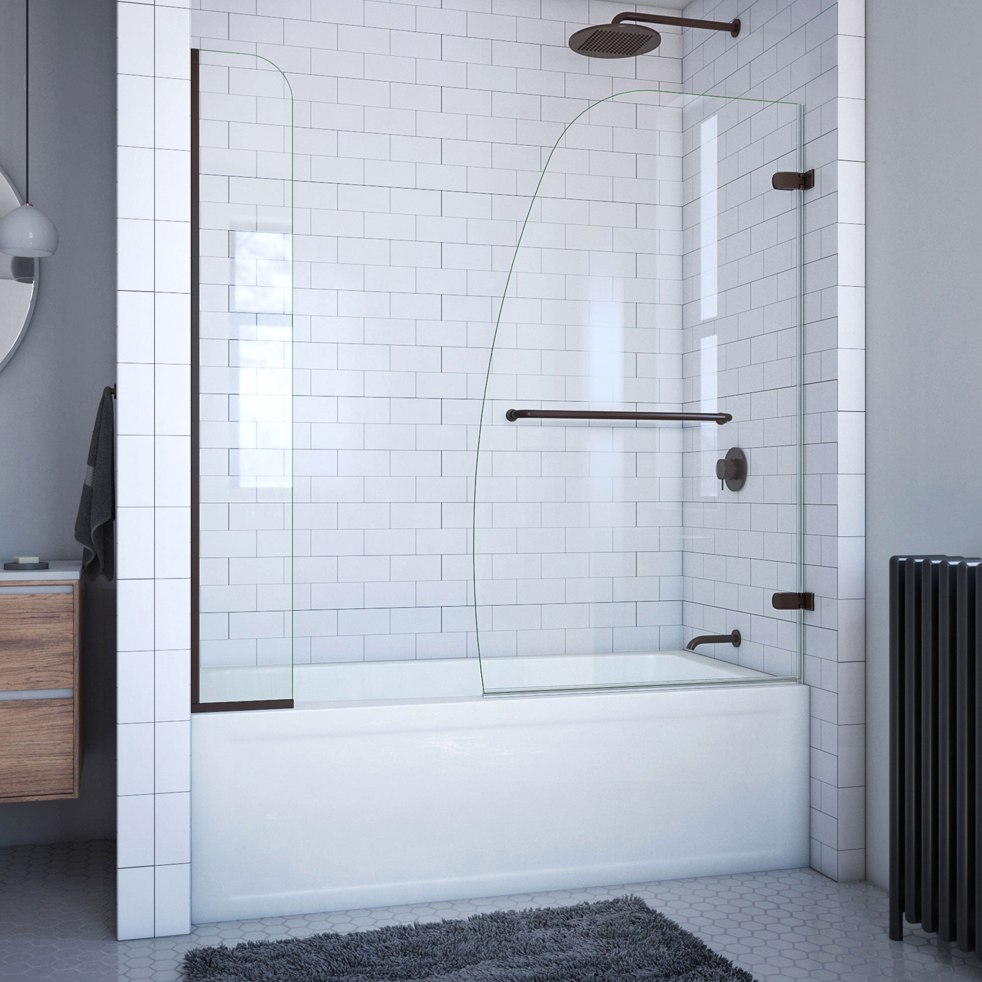 DreamLine Aqua Uno 56-60" W Hinged Tub Door