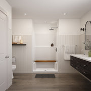 DreamLine Straight Teak Shower Bench for 60" Shower