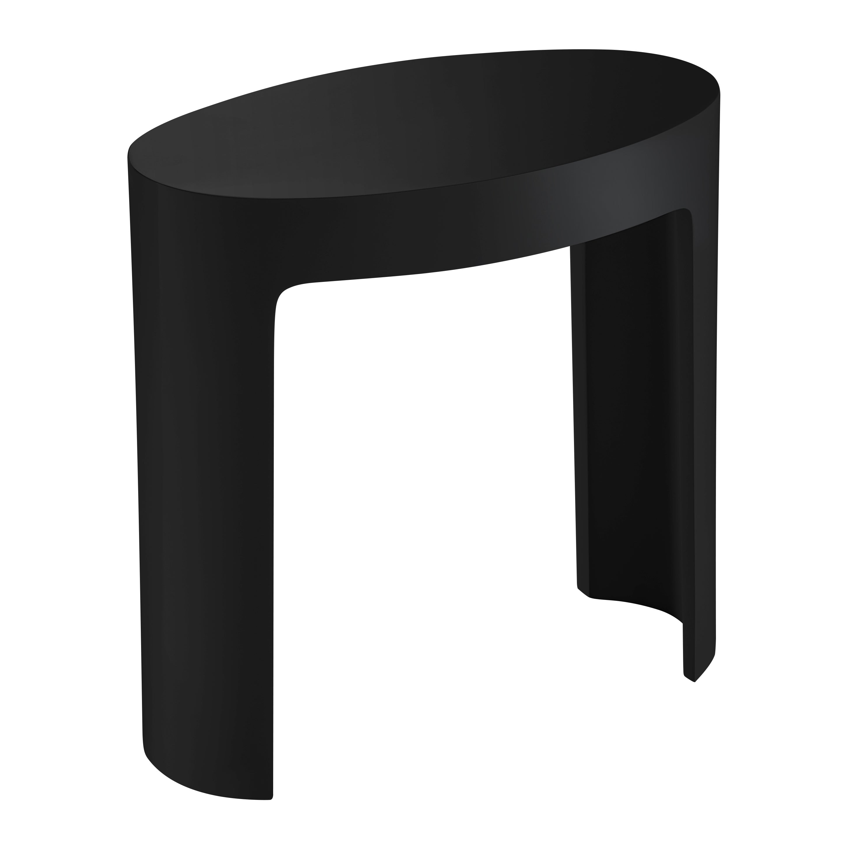 ALFI brand  ABST66BM Black Matte Solid Surface Resin Bathroom / Shower Stool
