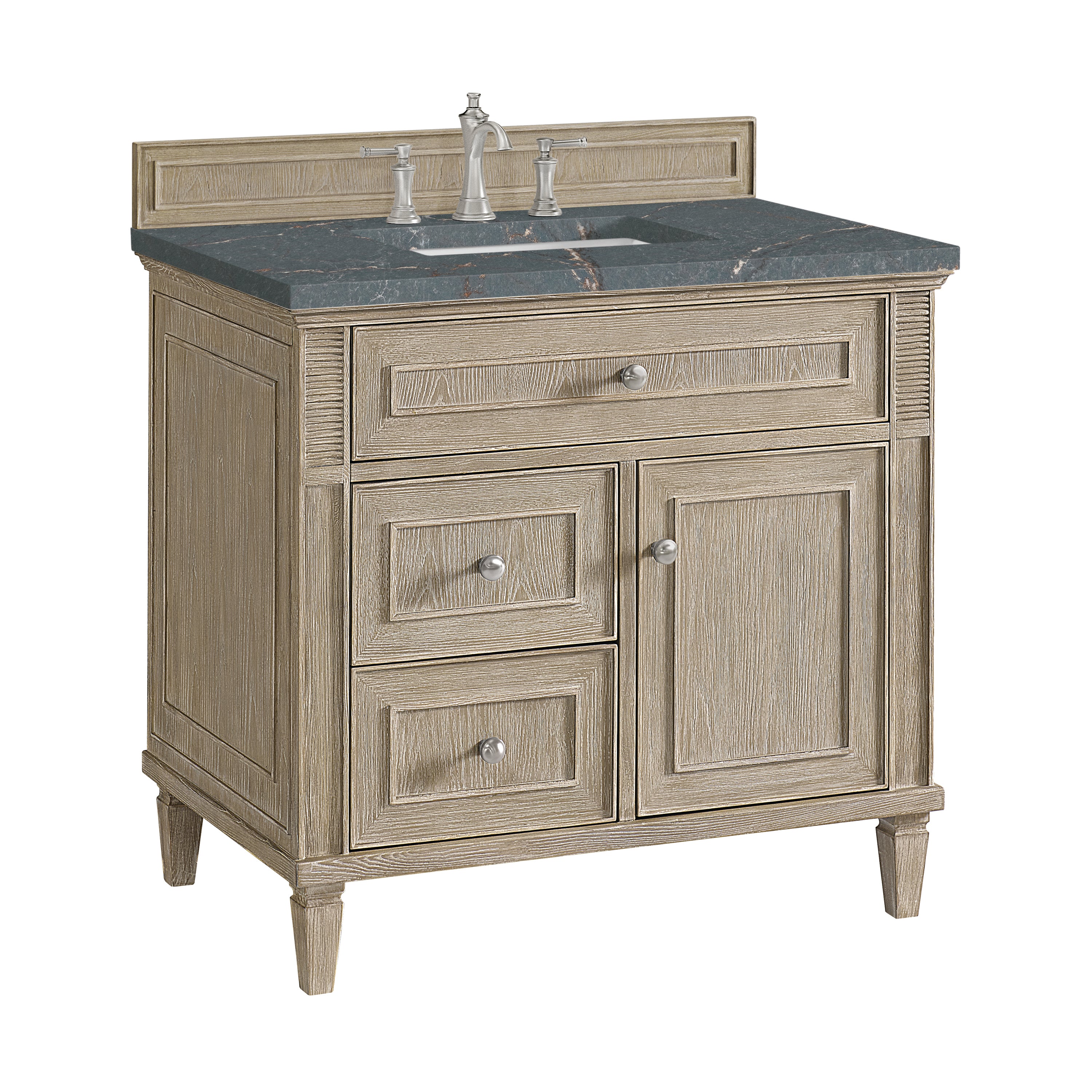 James Martin Lorelai 36" Single Vanity in Whitewashed Oak with 3cm Countertop