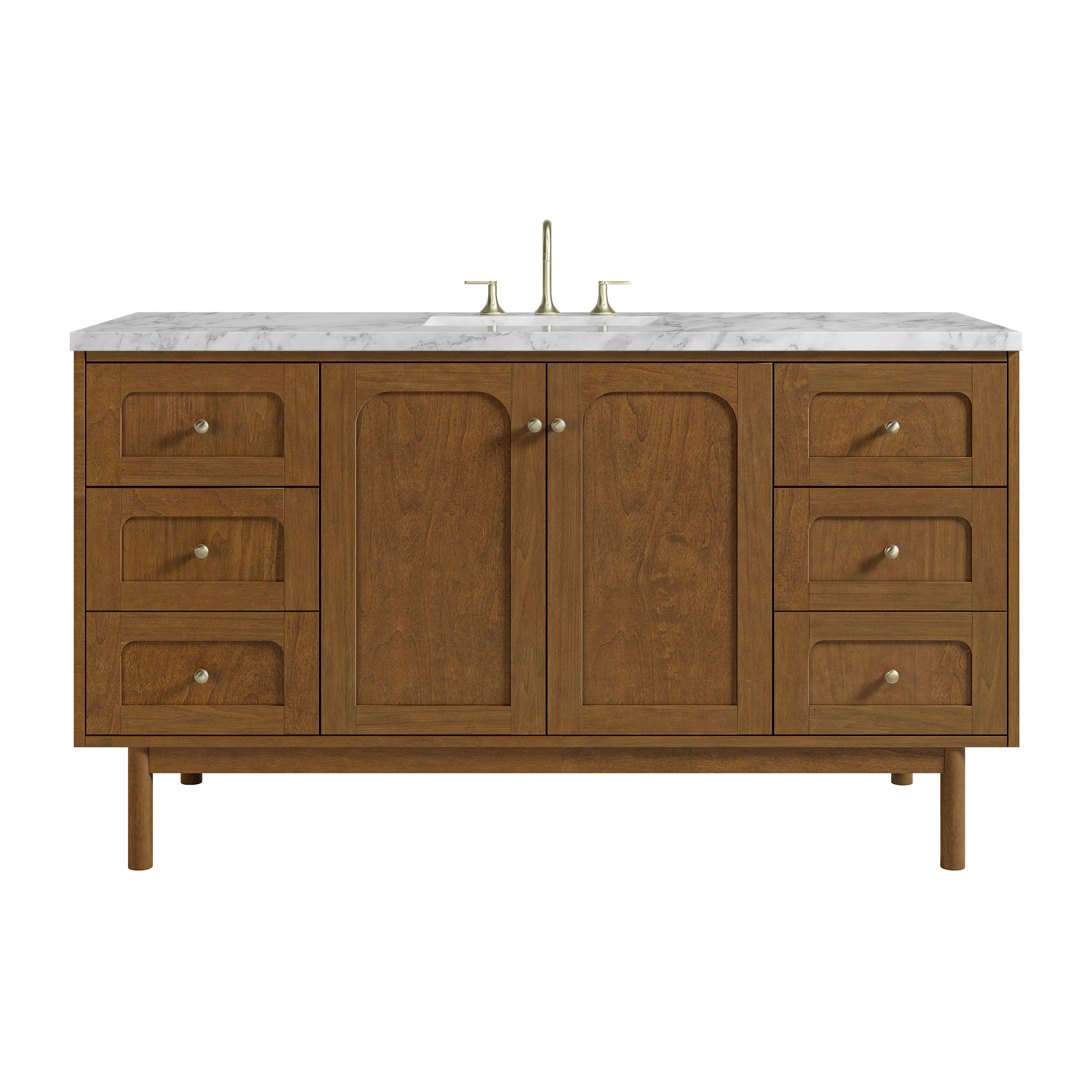 James Martin Laurent 60" Single Vanity in Honey Oak with 3cm Countertop