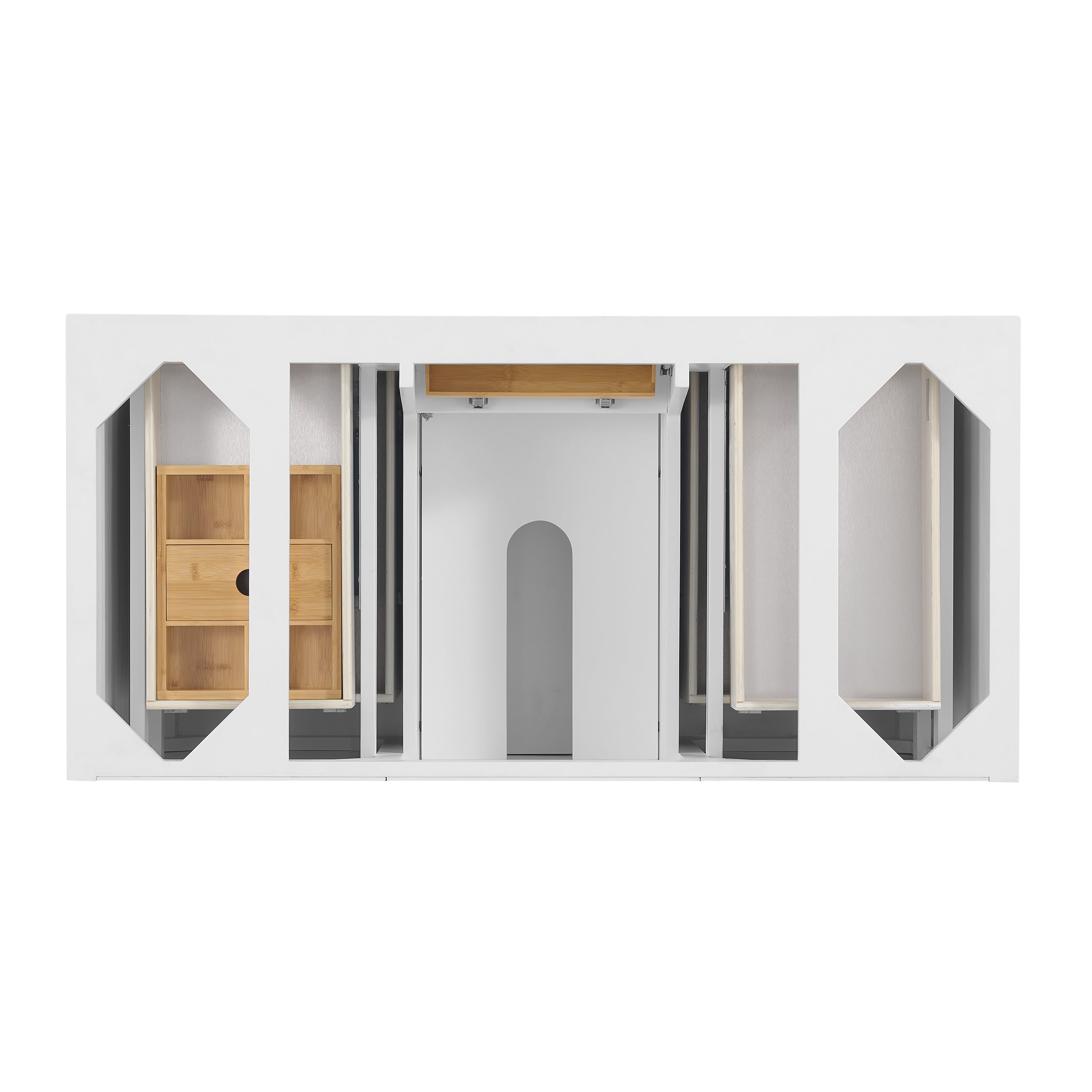 James Martin Lorelai 48" Single Vanity in Bright White with 3cm Countertop and FreePower Wireless Charger