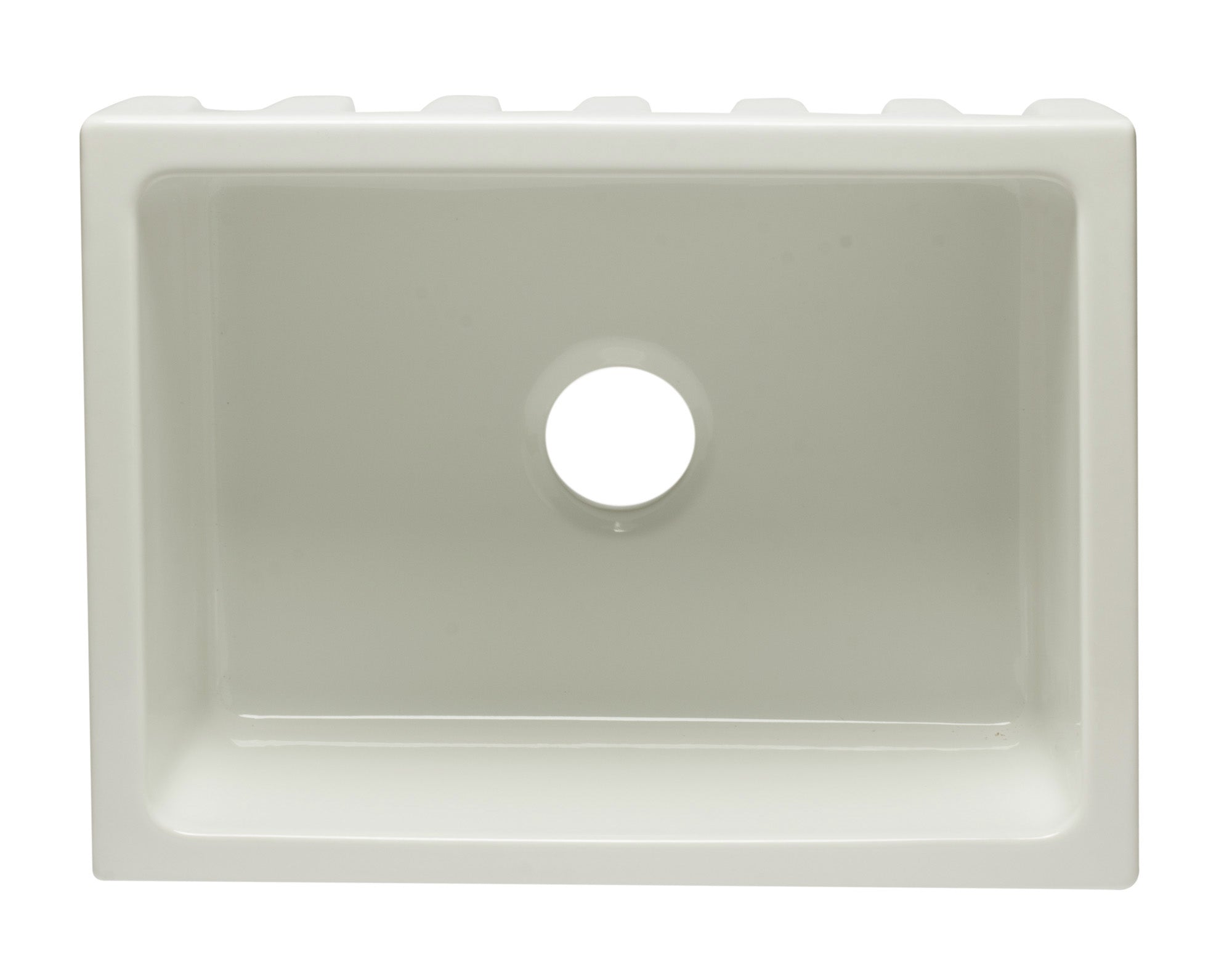 ALFI brand AB2418HS 24" Reversible Smooth / Fluted Single Bowl Fireclay Farm Sink – Biscuit, Black Gloss, Black Matte, White