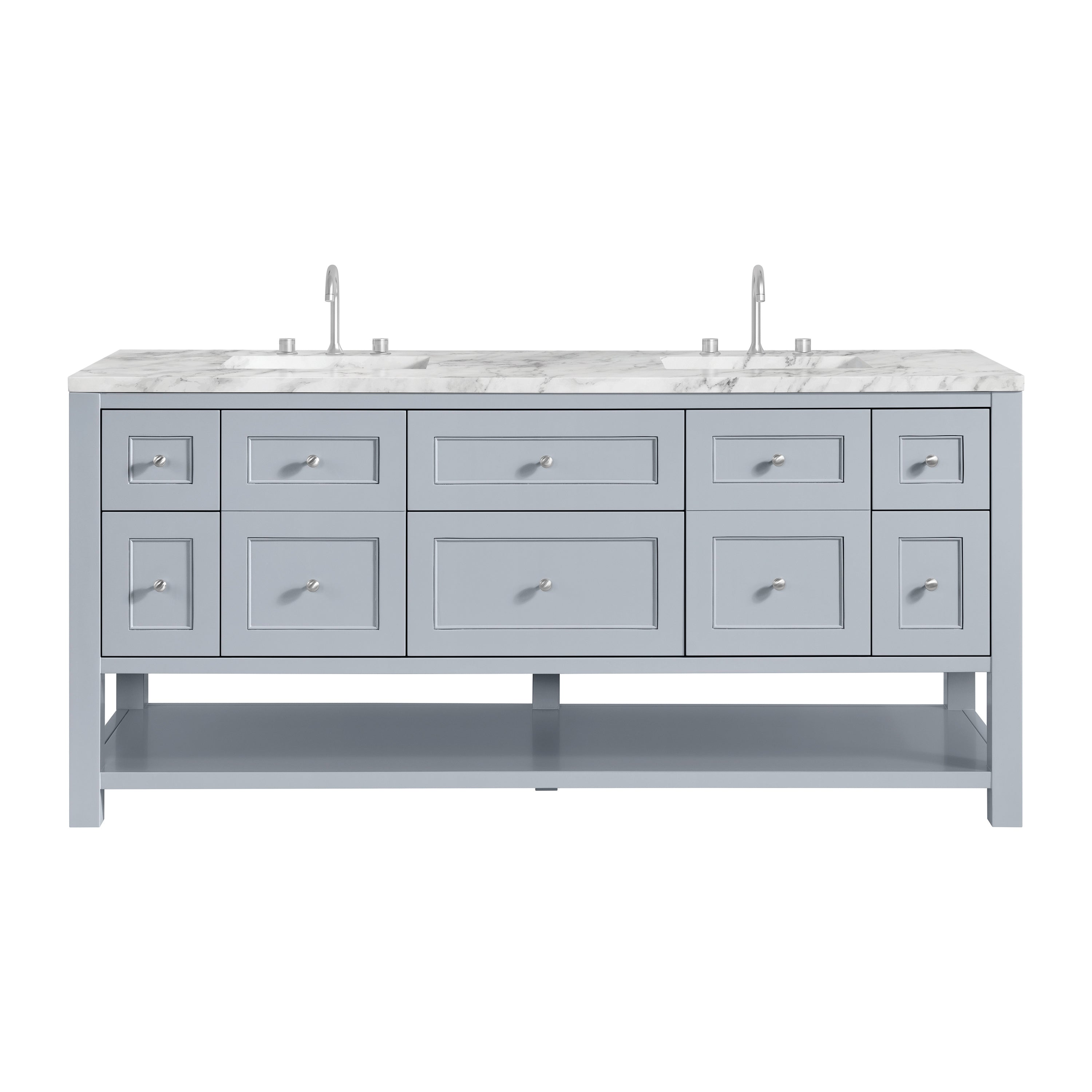 James Martin Breckenridge 72" Double Vanity in Serenity Blue with 3cm Countertop