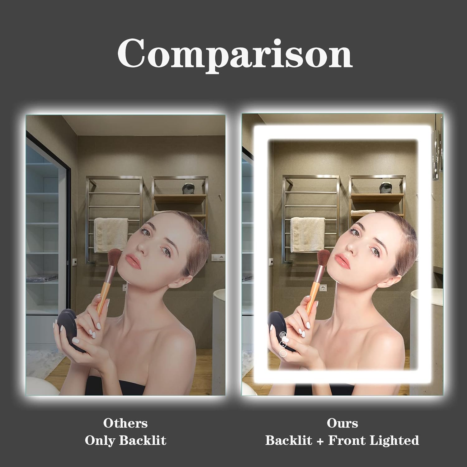 Chans Furniture  Aurora LED Bathroom Vanity Mirror