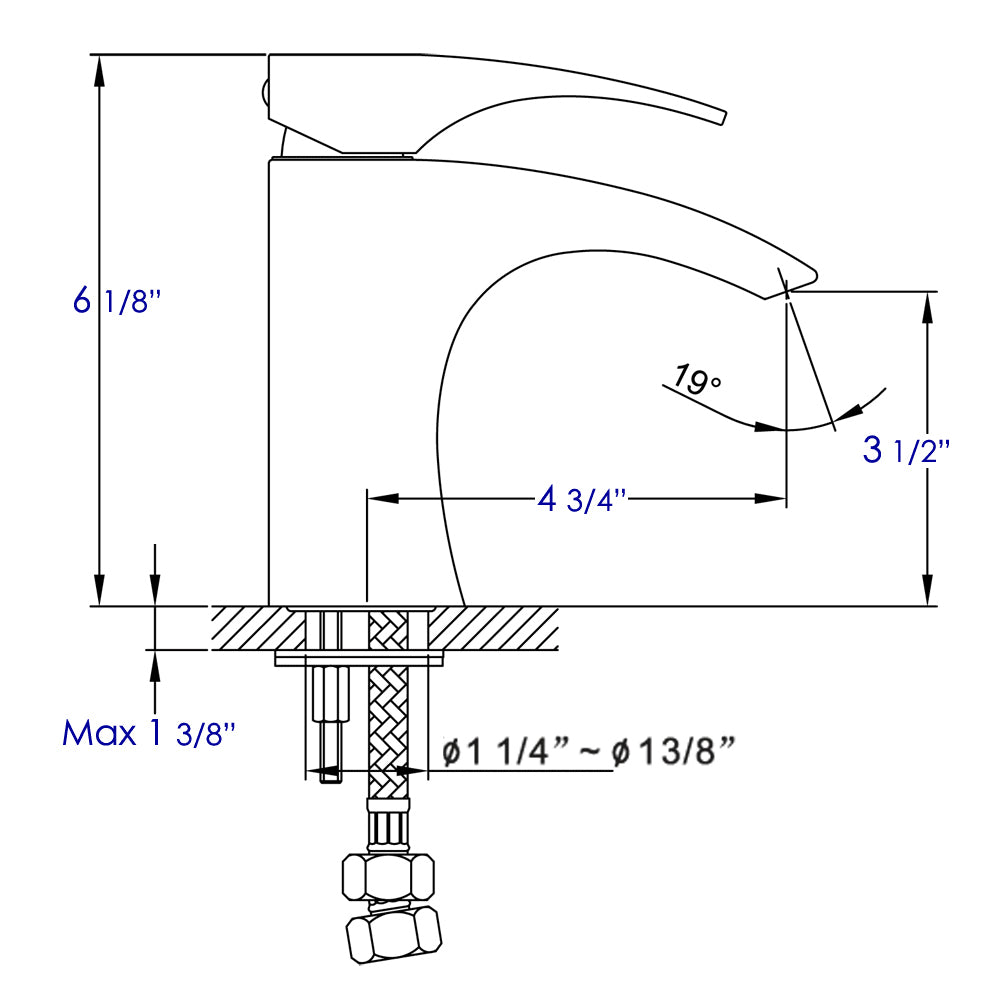 ALFI brand AB1586 Single Lever Bathroom Faucet
