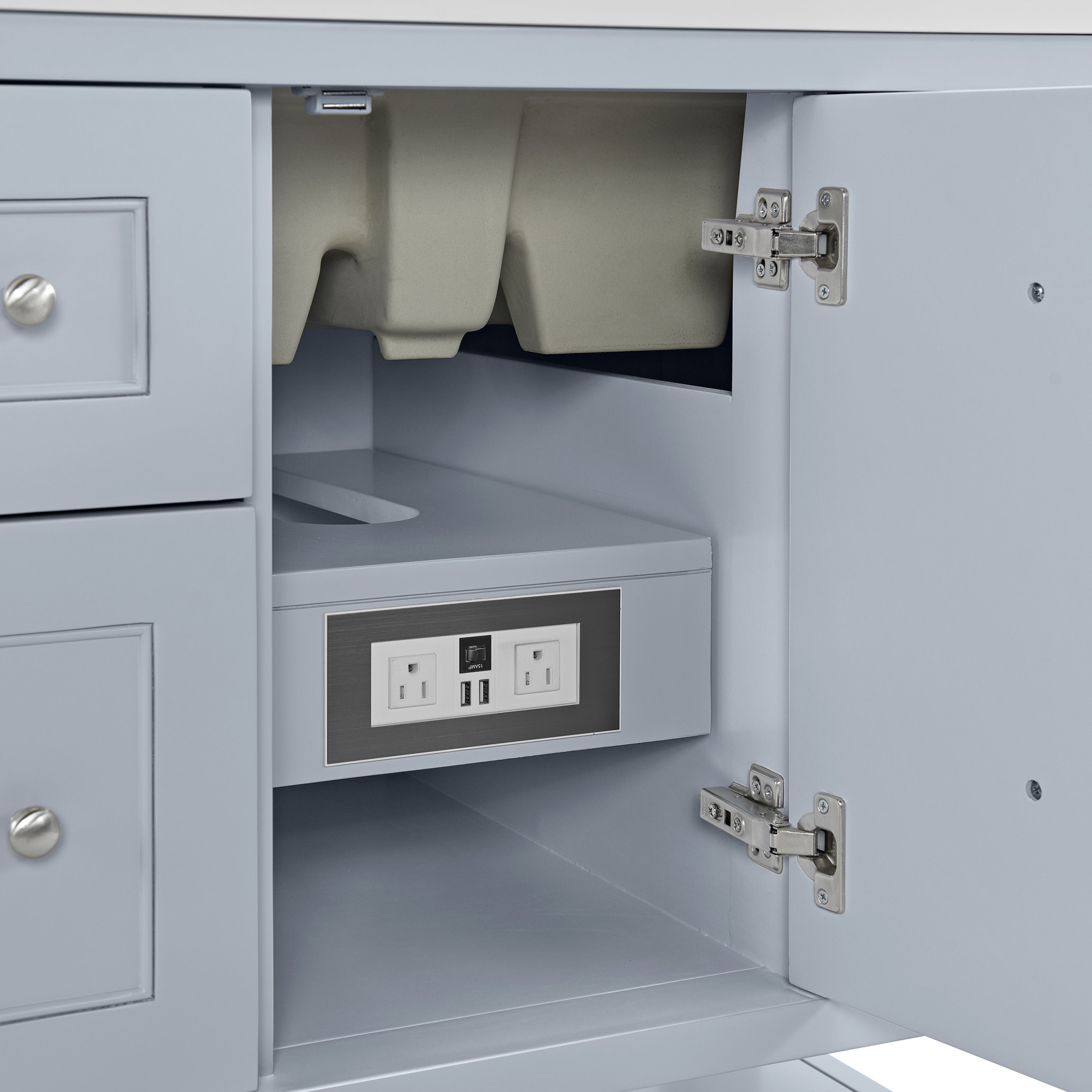 James Martin Breckenridge 36" Single in Serenity Blue with 3cm Countertop