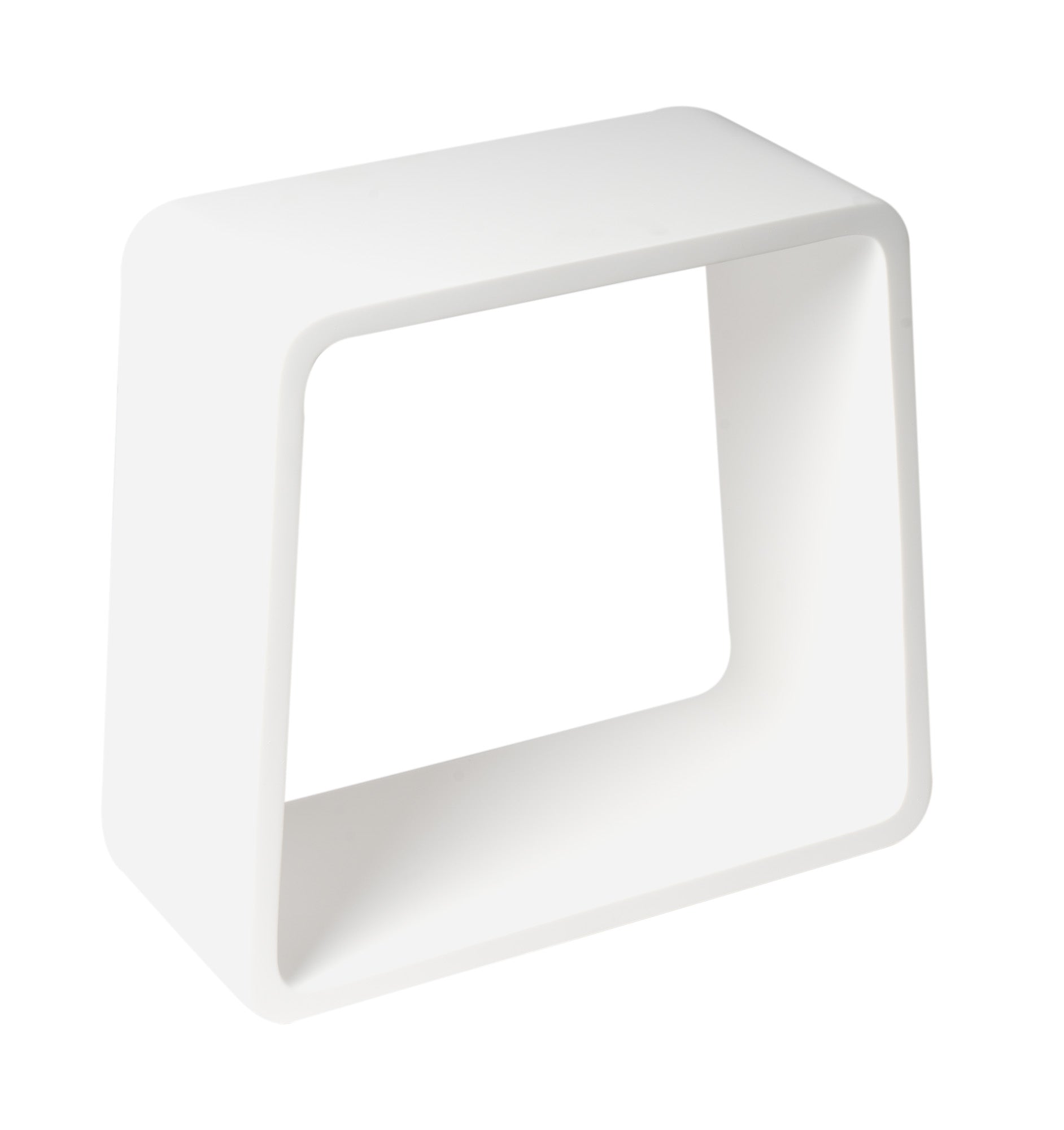 ALFI brand  ABST55 White Matte Solid Surface Resin Bathroom / Shower Stool