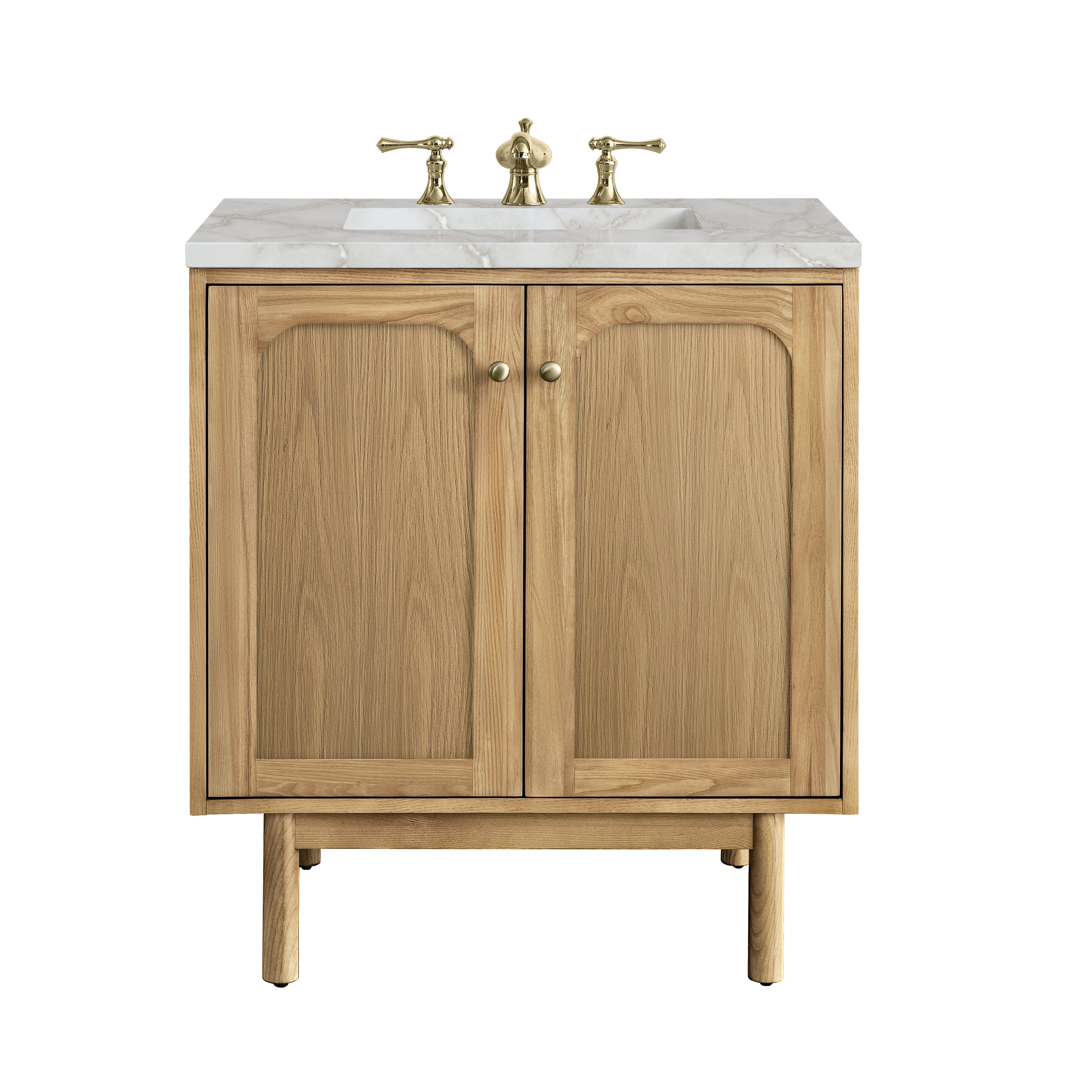 James Martin Laurent 30" Single Vanity in Light Natural Oak with 3cm Countertop