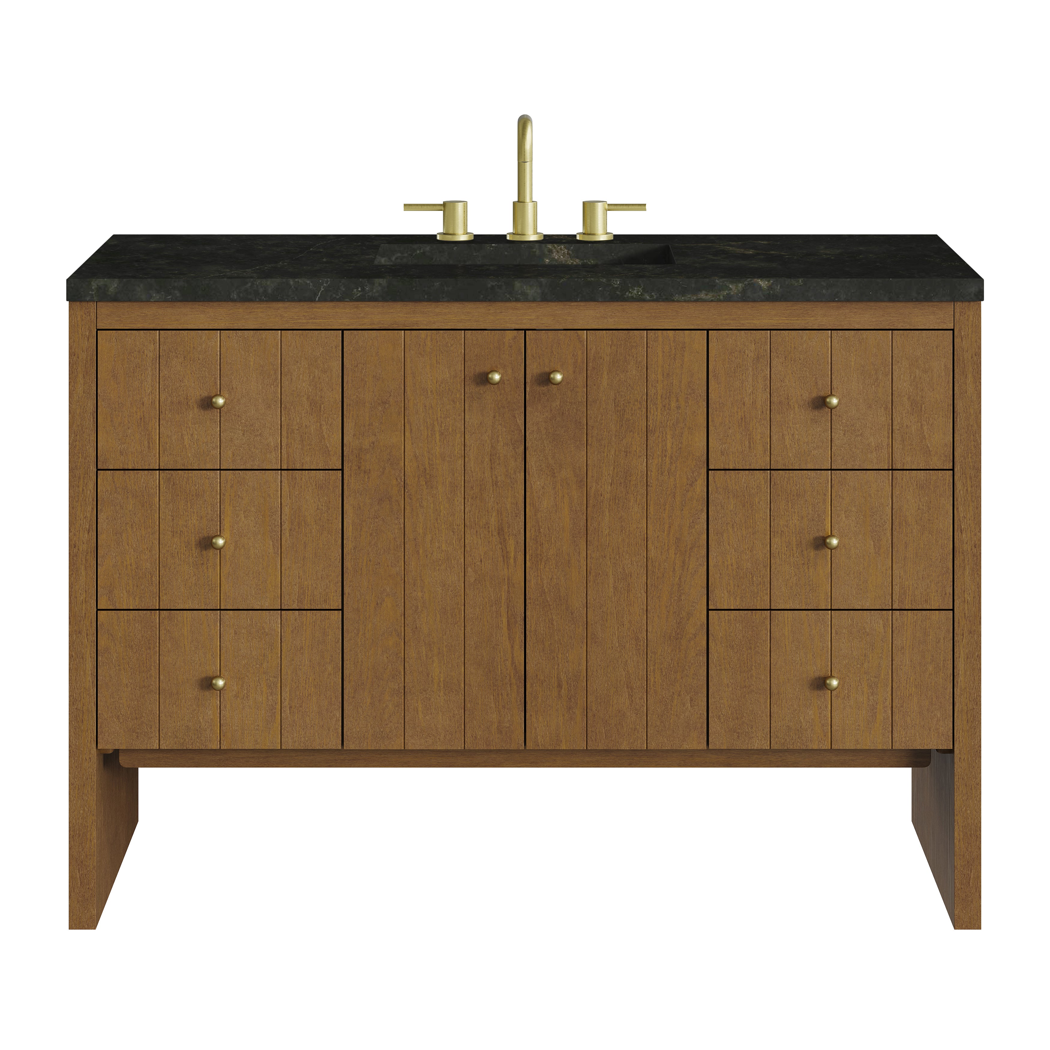 James Martin Hudson 48" Single Vanity in Honey Oak with 3cm Countertop